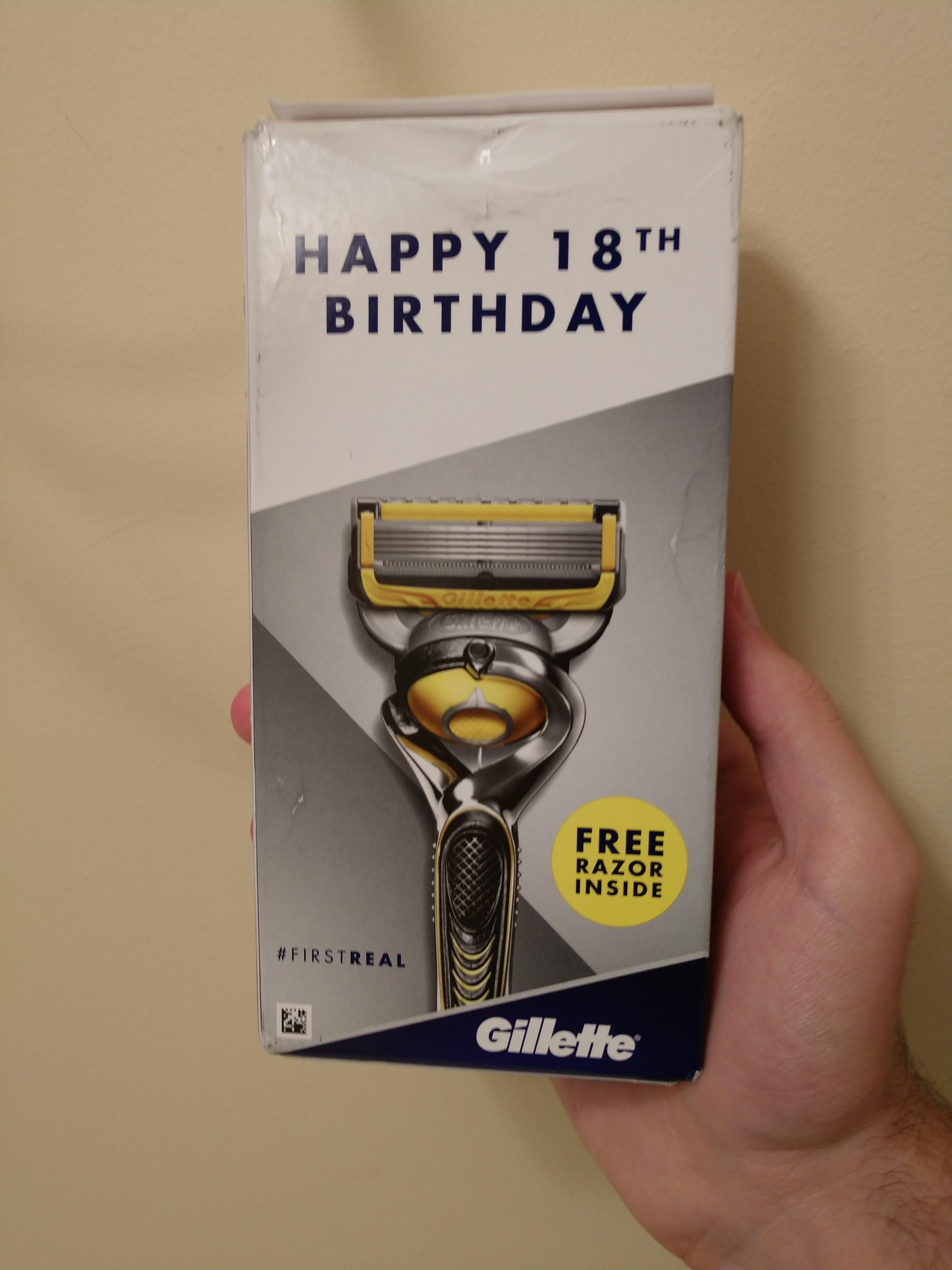 Gillette sent me a razor for my 18th birthday mildlyinteresting
