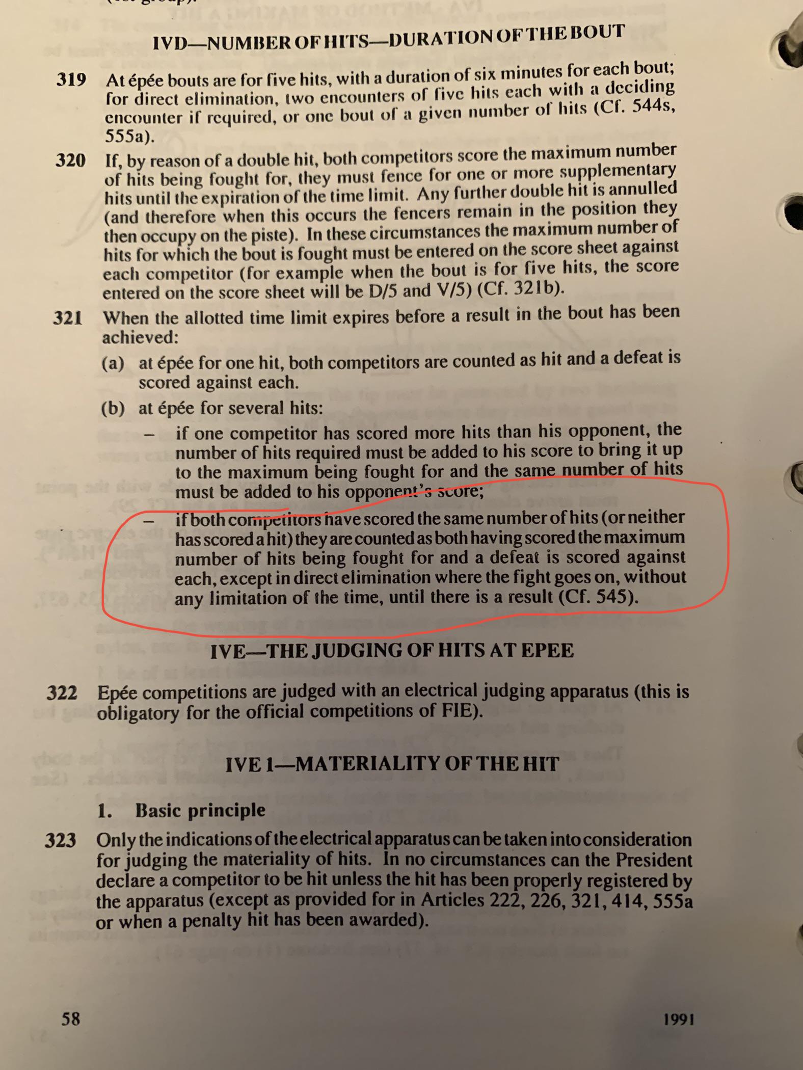 The reason épée requires passivity rules now they didn’t have a time