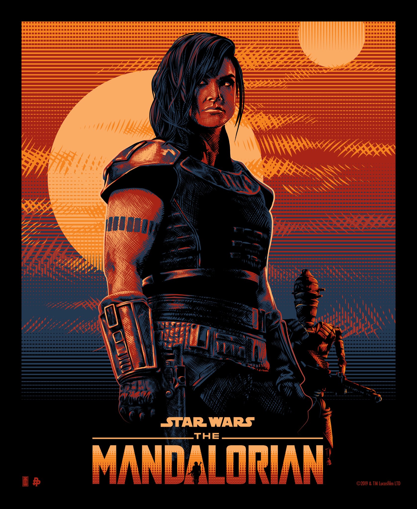 Gina Carano as Cara Dune New character poster The Mandalorian r