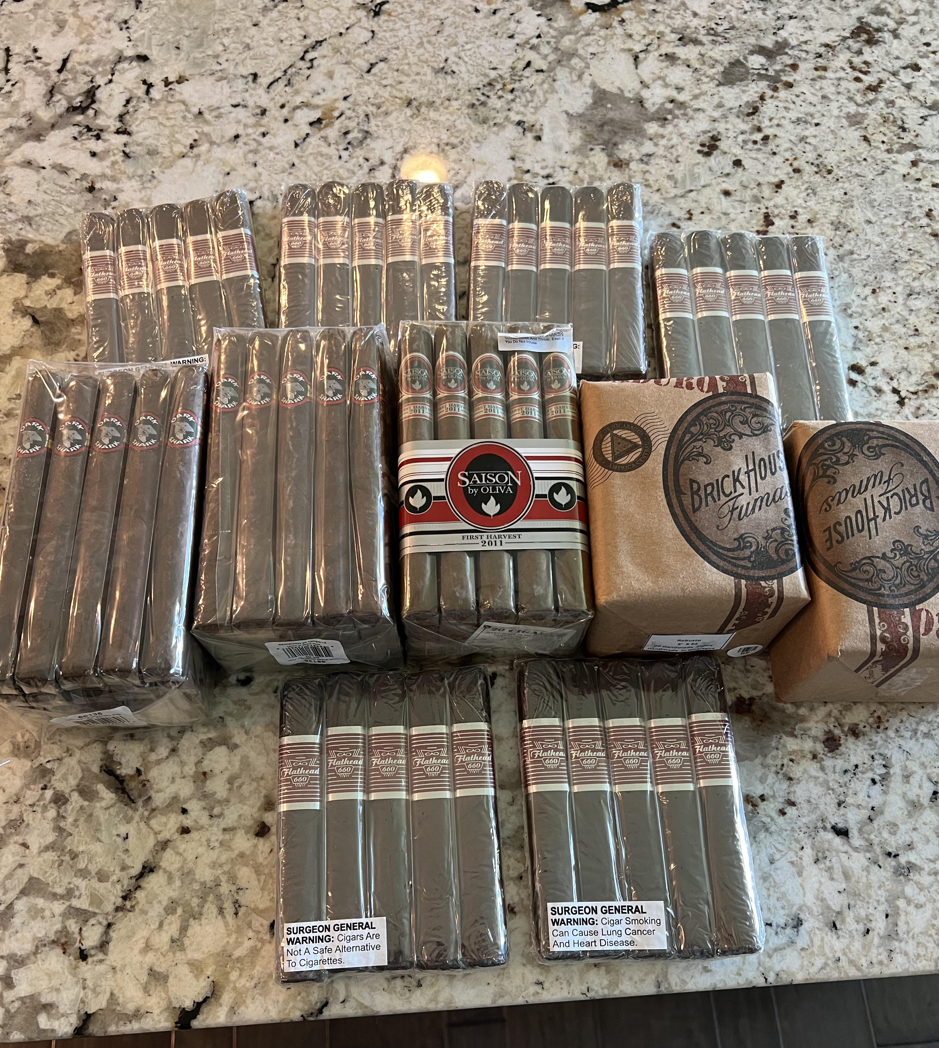Cigarbid haul. Got some affordable sticks in there as daily smokers