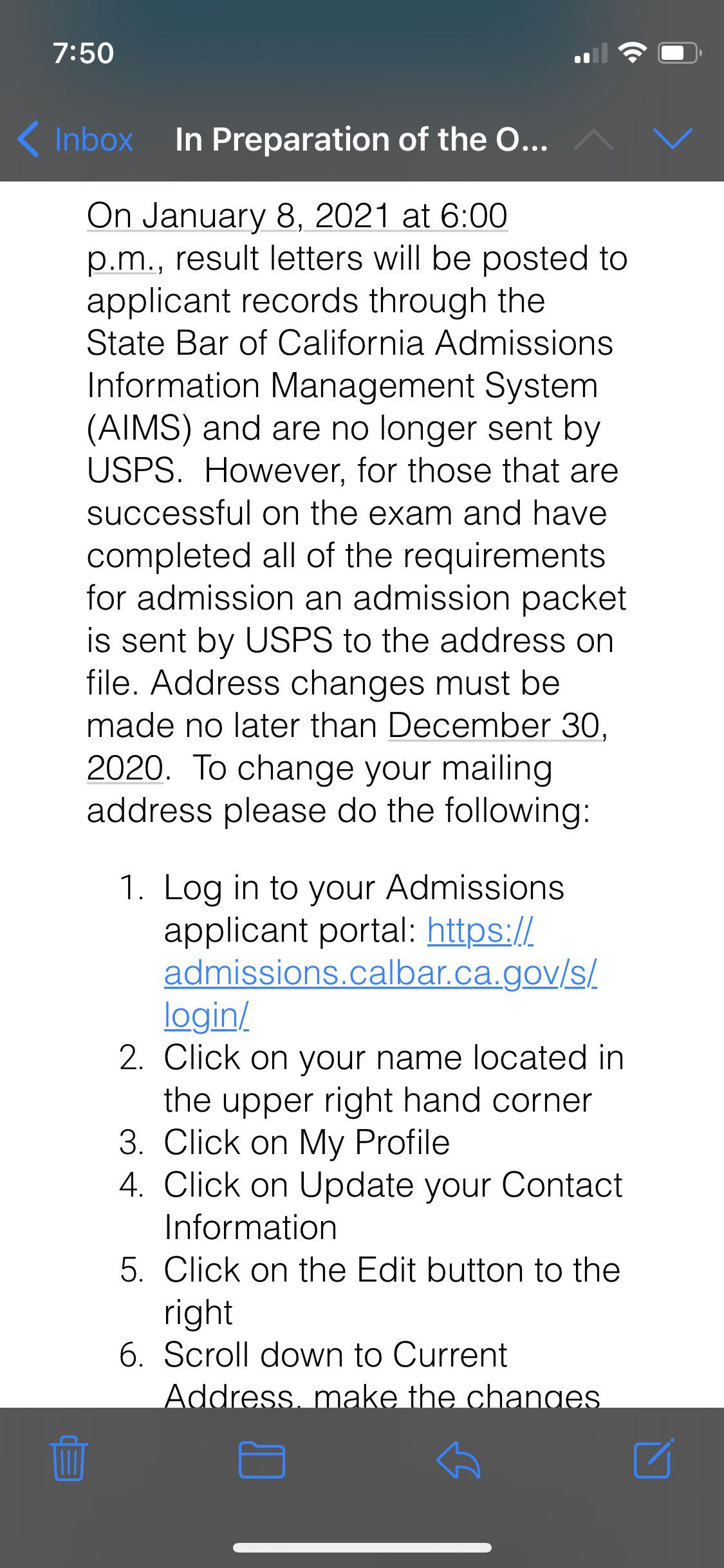 California bar exam results will be released January 8, 2021 r/LawSchool