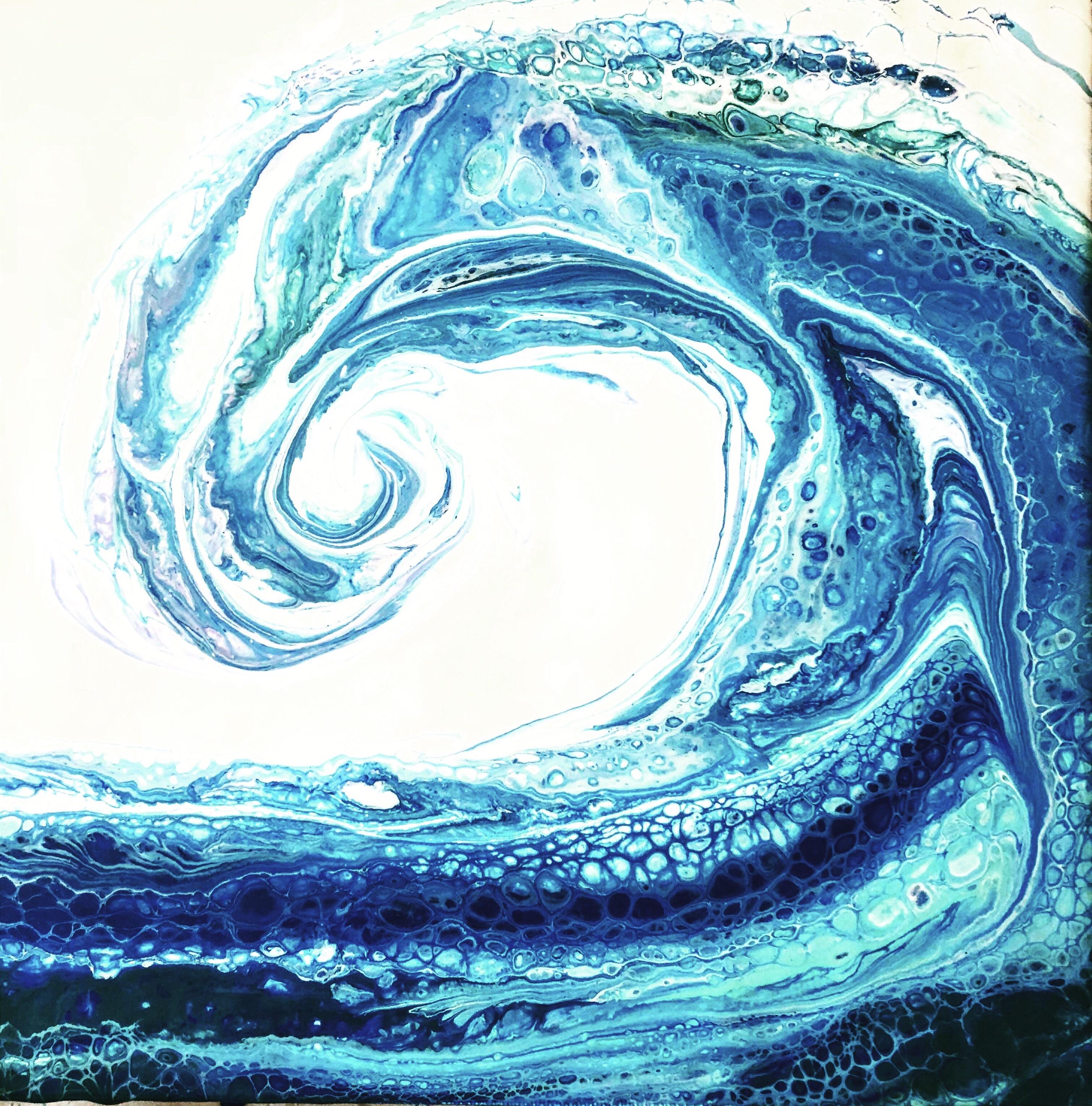 How To Paint A Beach Wave Acrylics 6 different ways (acrylic painting