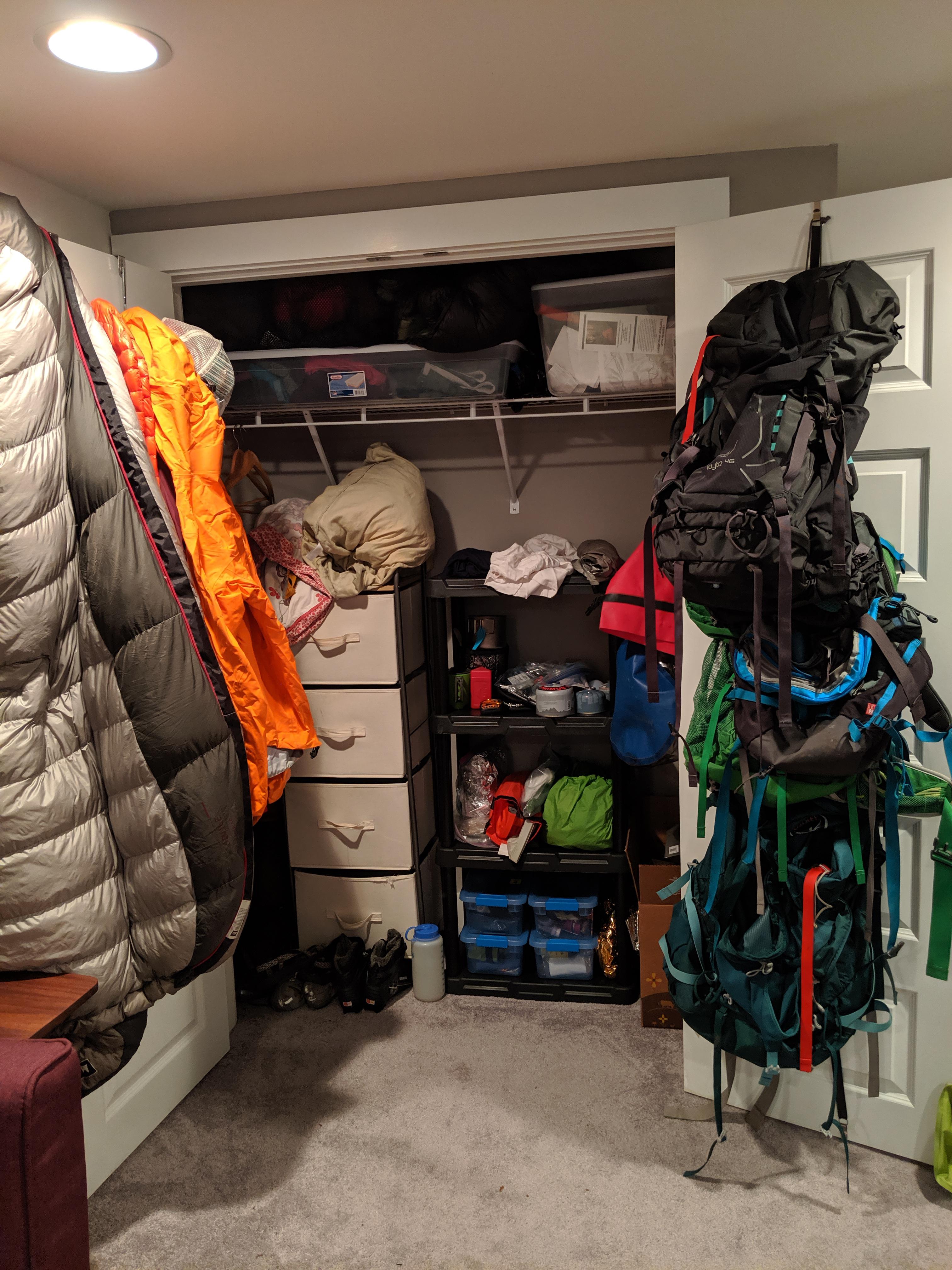 Organized my gear closet r/CampingGear