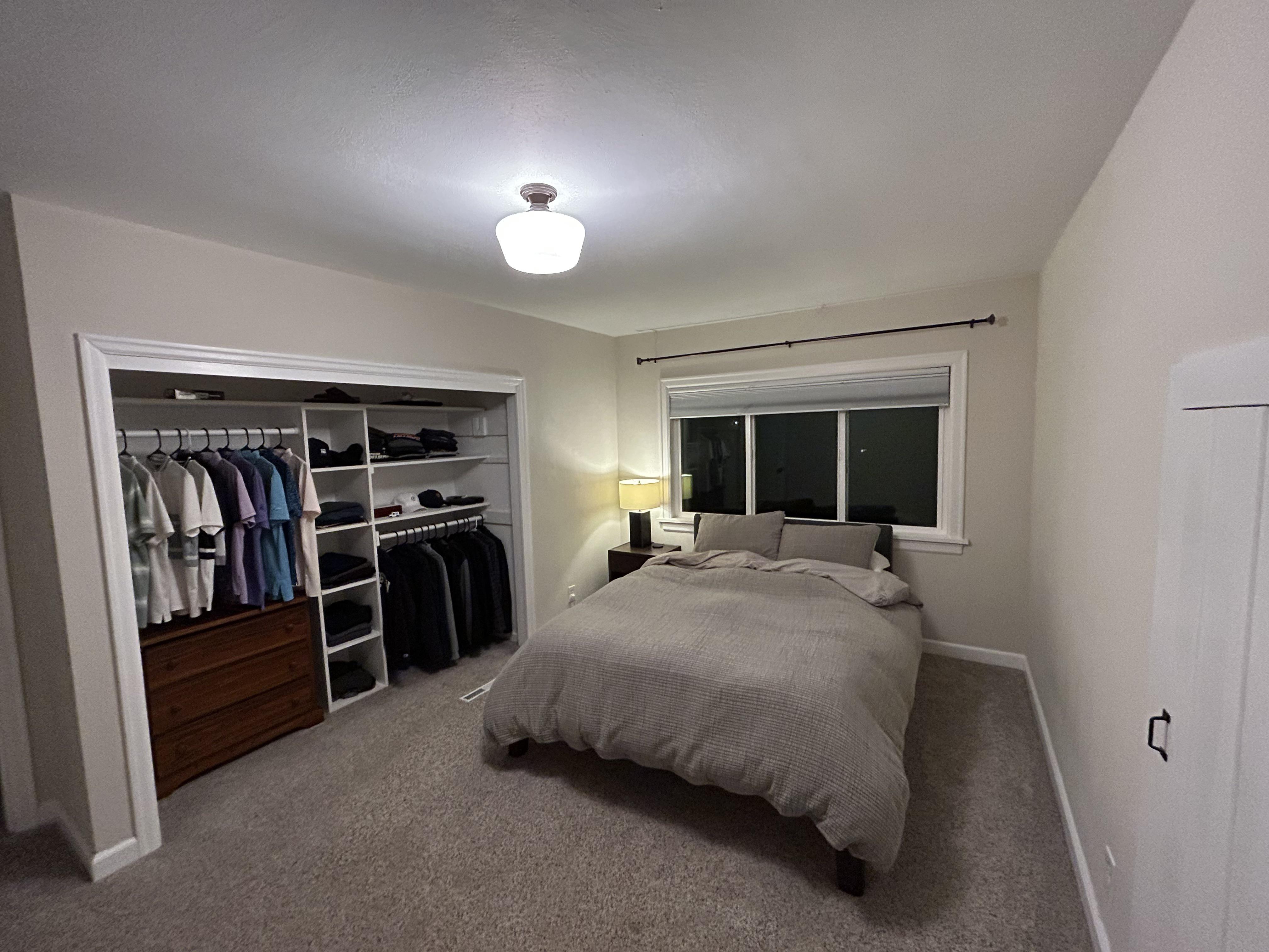 Bought my first house and my bedroom doesn’t have closet doors. I kind