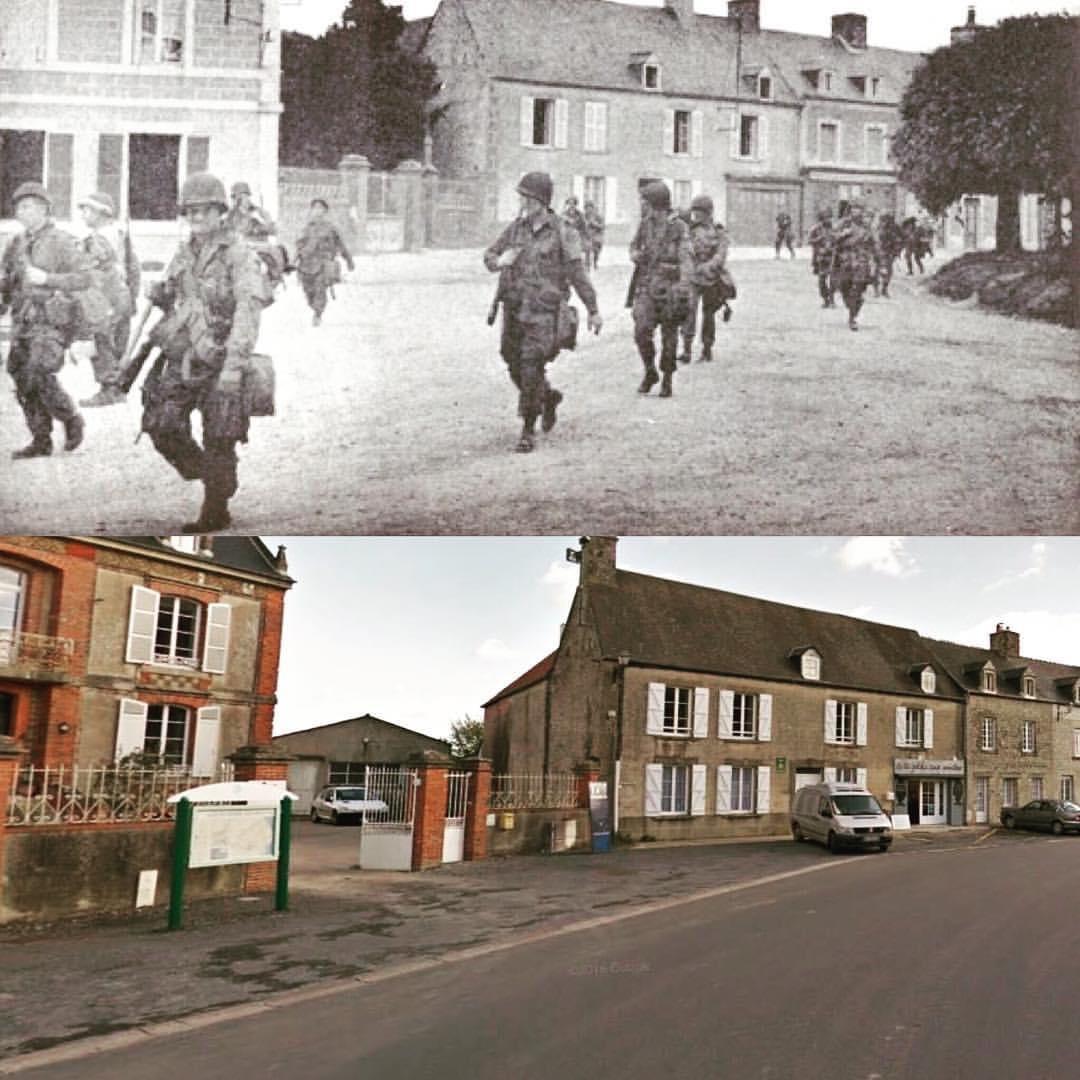 SainteMarieduMont, 1944 and today r/HellLetLoose