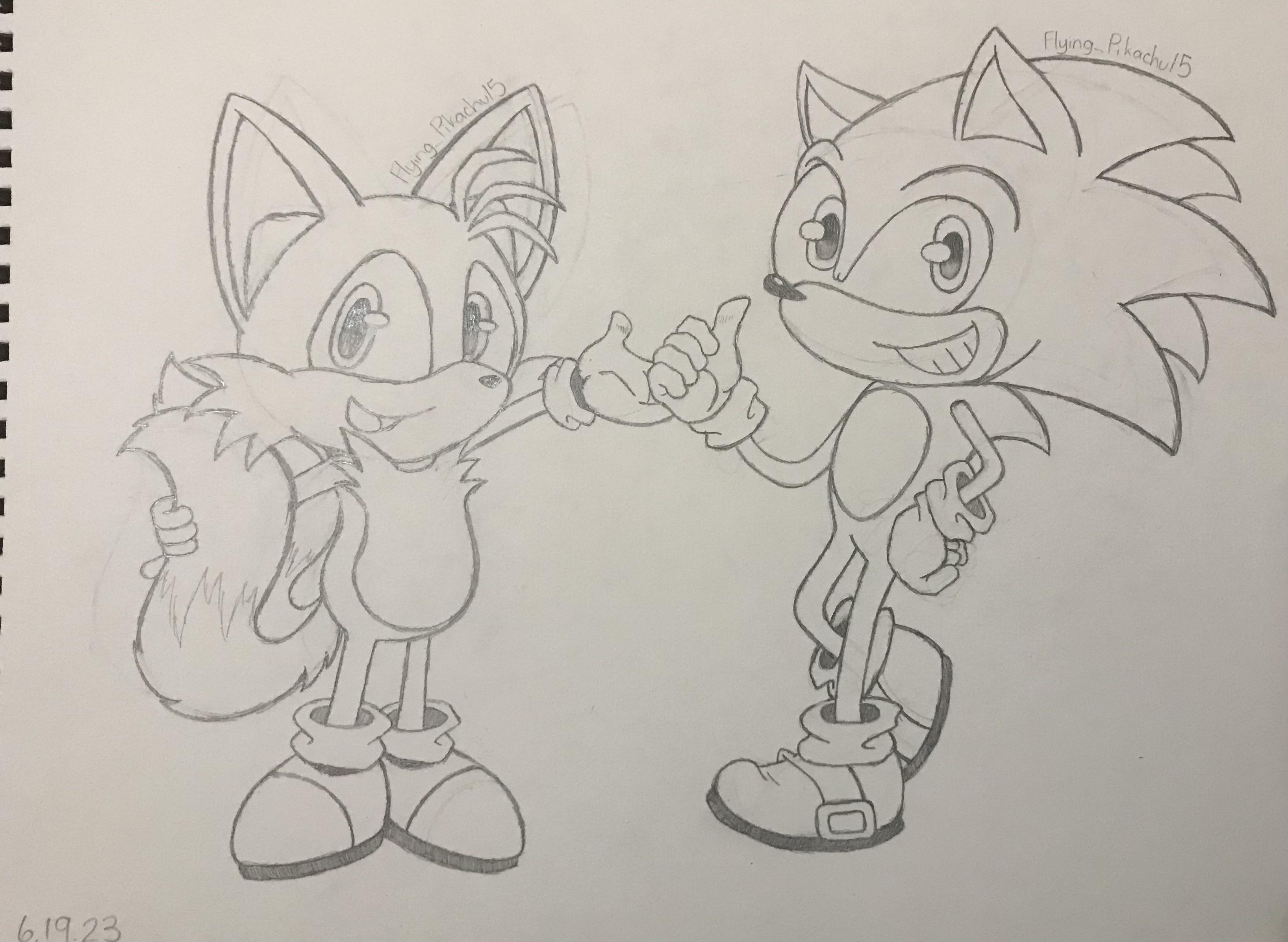 Sonic and Tails made by me ) r/SonicTheHedgehog