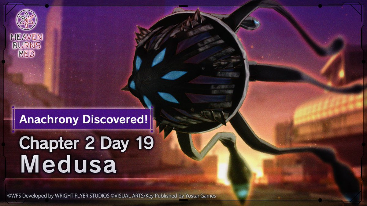 Anachrony Discovered Medusa!] The boss "Medusa" from Main Scenario Chapter 2 Day
 19 will appear in a stronger form. 📅 Event Duration 2025/1/10 000 2025/1/13 2359 (UTC7) r/heavensburnred