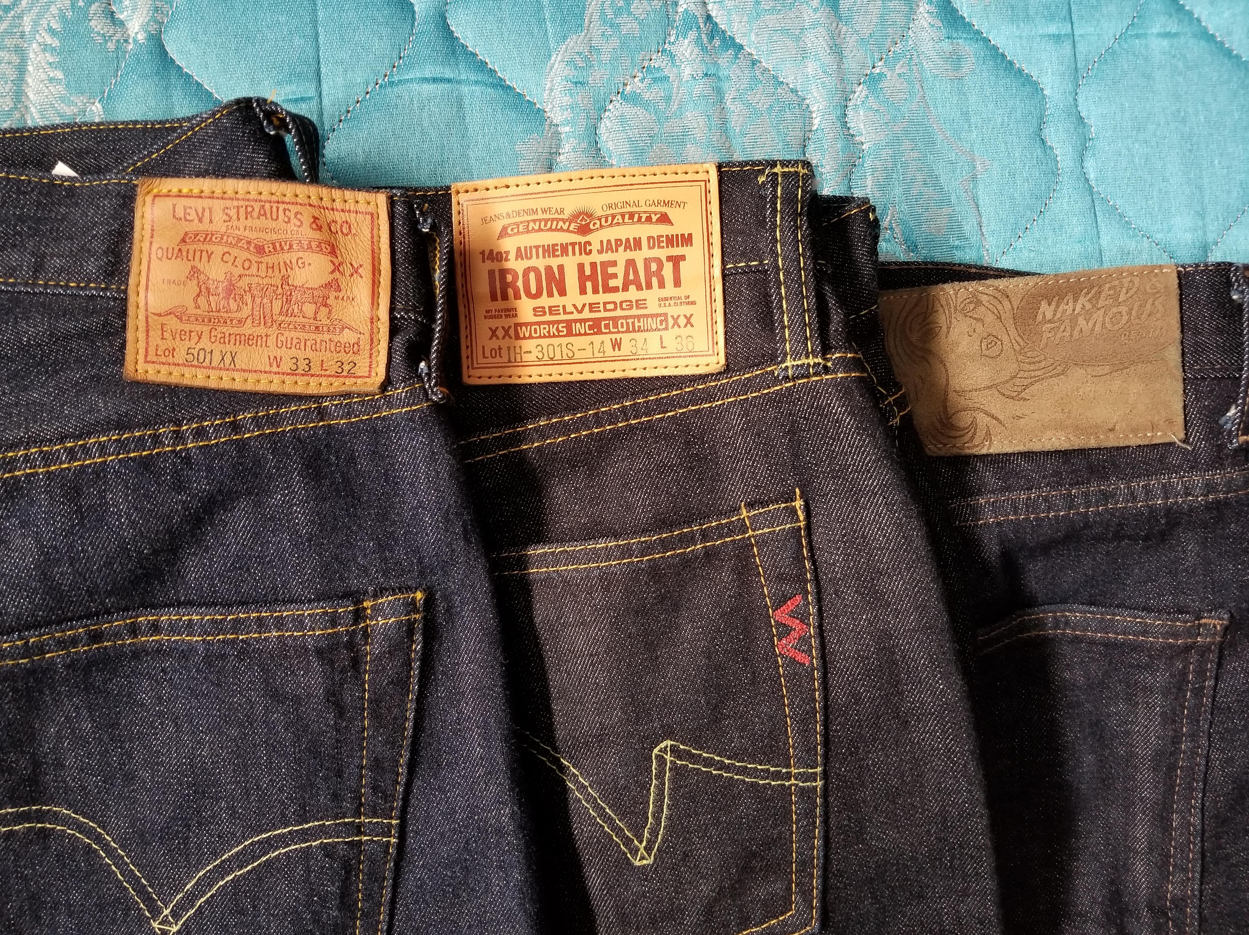 Selvedge denim haul at Goodwill today and yesterday, 8.99 each. My