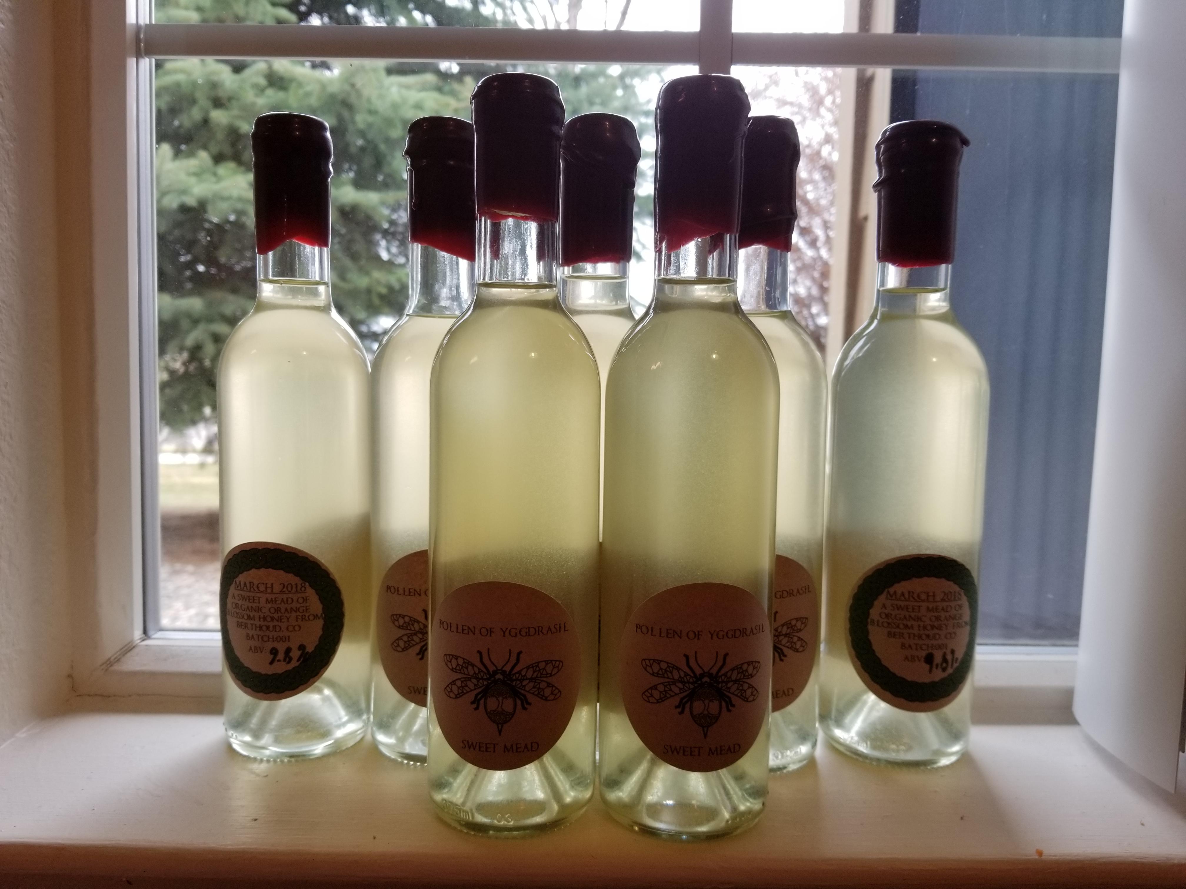 2nd batch bottled, orange blossom sweet mead r/mead