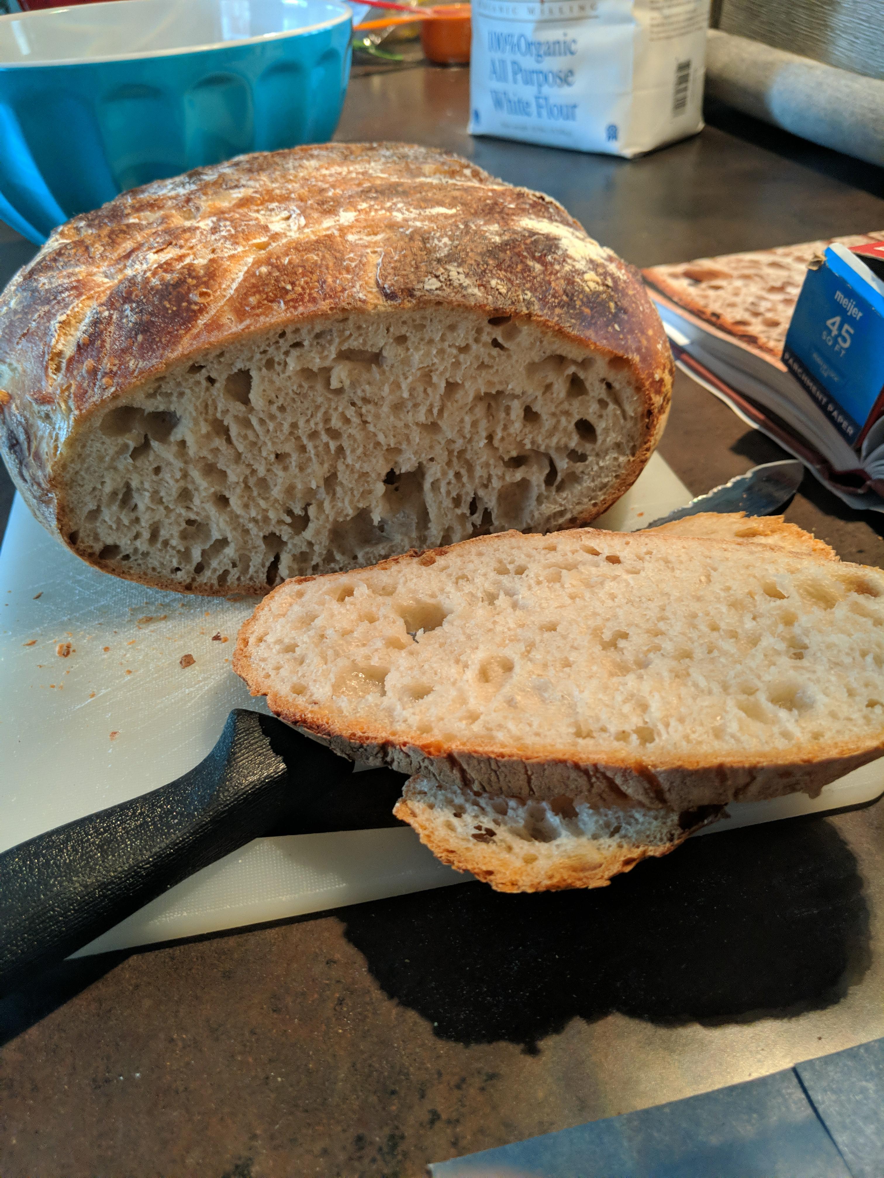 This levain loaf I made using Ken Forkish's "Flour, Water, Salt, Yeast