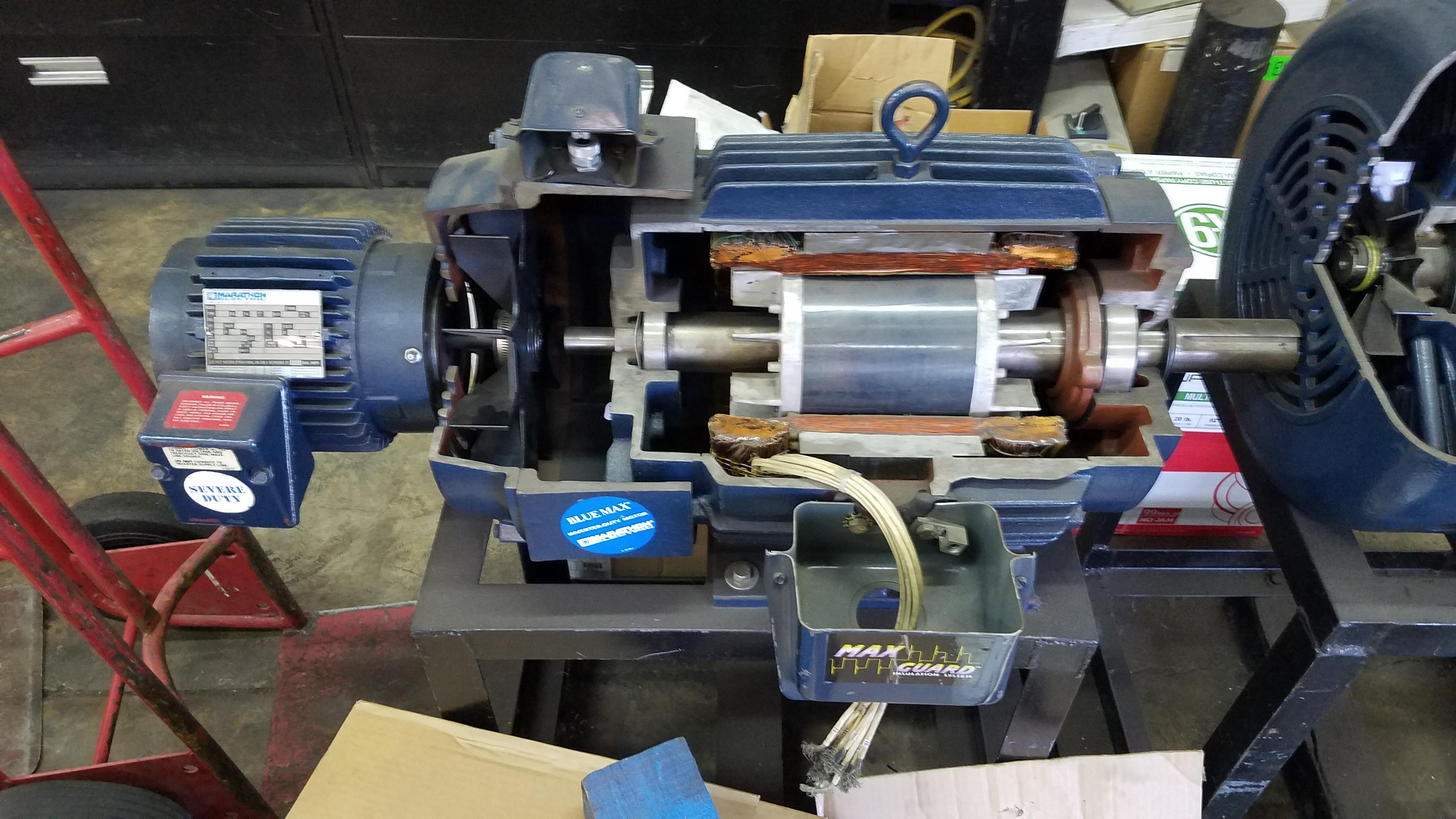 A cross section of an electric motor, though I'm not entirely sure the