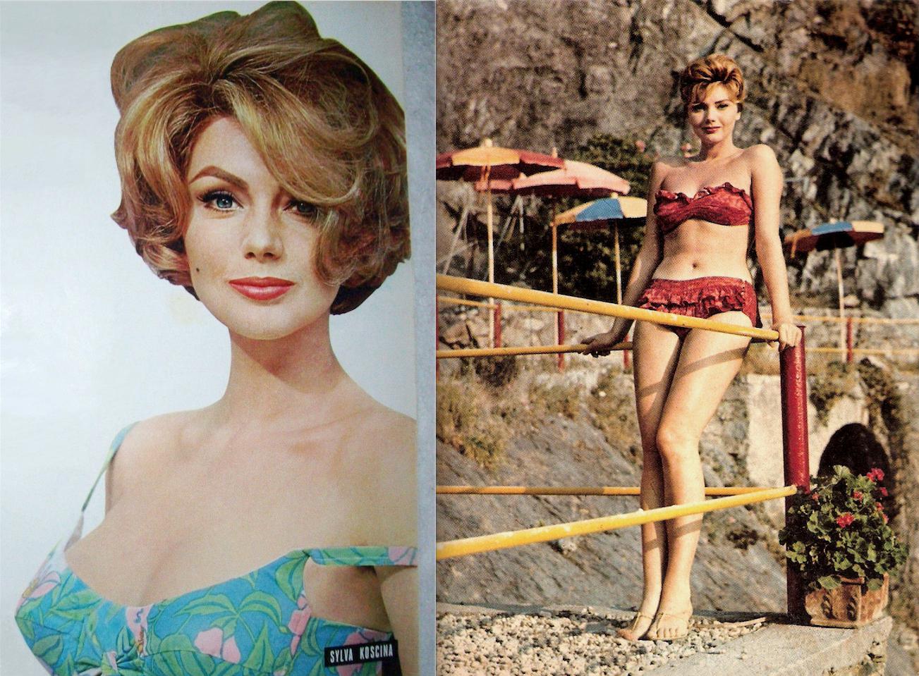 Italian actress Sylva Koscina, pictured in the 60s and 50s. A cult star, her many film credits
