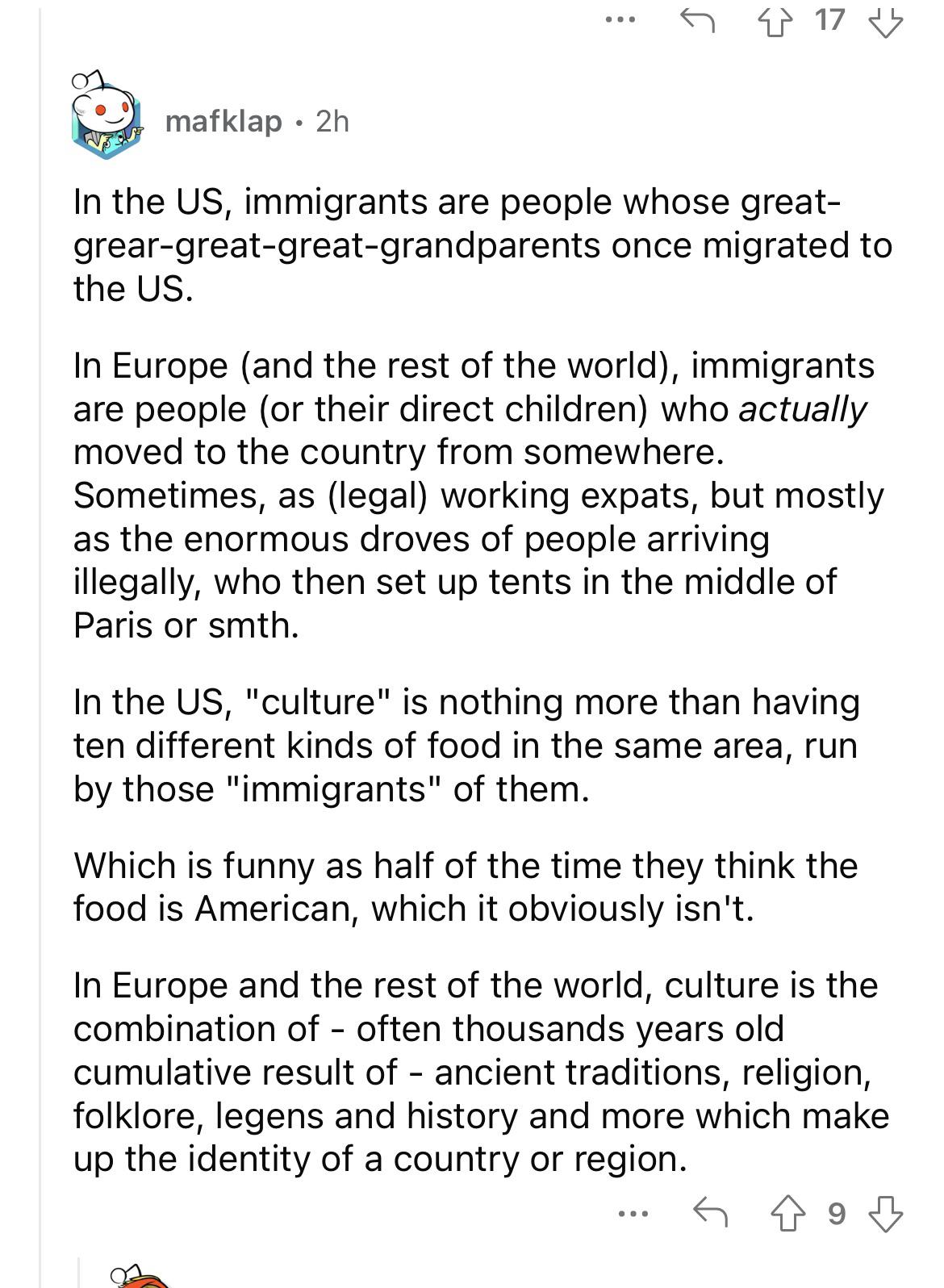 America doesn’t have immigrants anymore apparently. r/AmericaBad