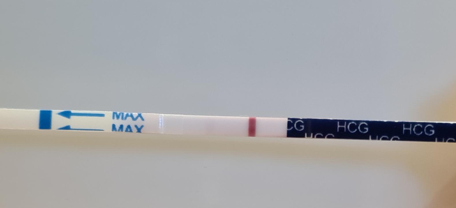 10 dpo / cd 26 brand One Step. Am I just imagining this or could it be an evap line? (Taken