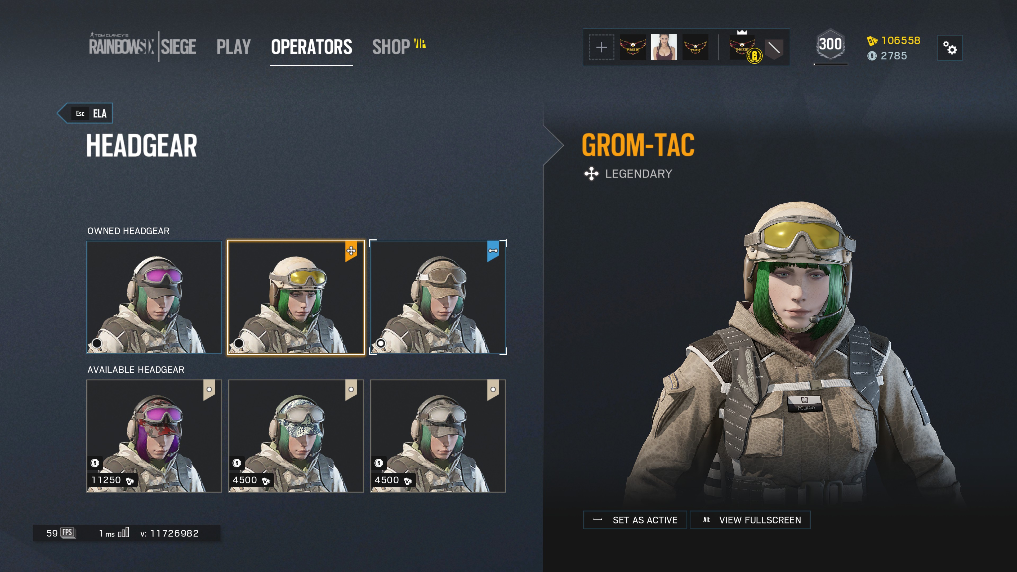 New Ela legendary headgear drawn from alpha pack r/Rainbow6