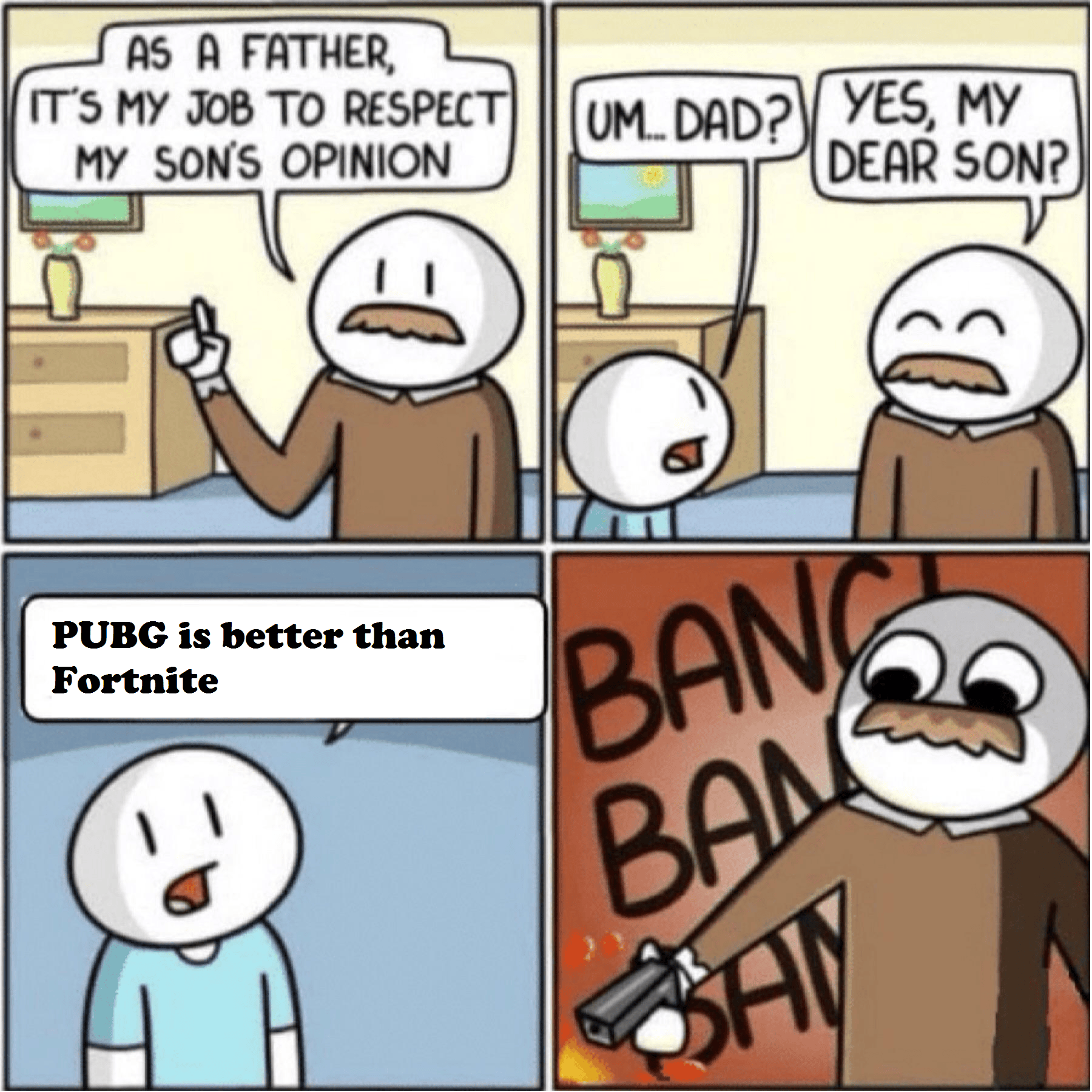 PUBG vs Fortnite memes