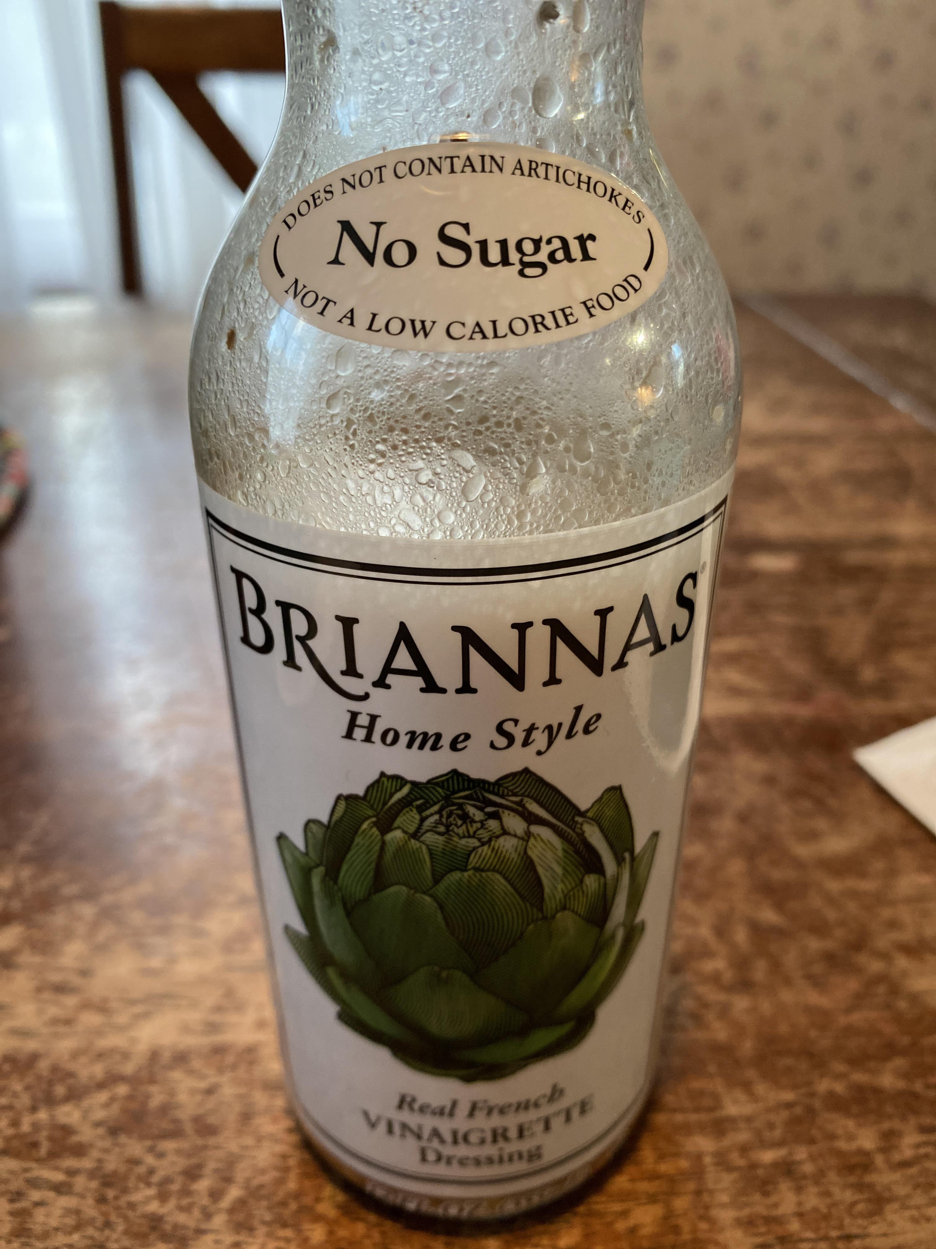 This bottle of salad dressing that has an artichoke on the label reads
