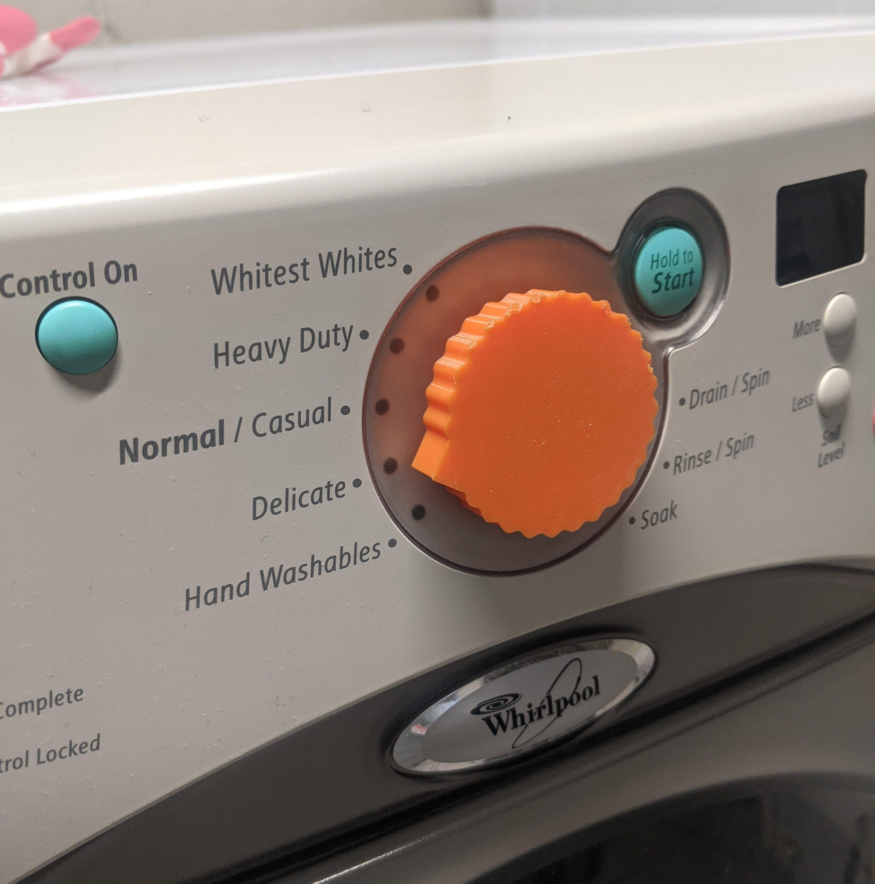 Washing machine dial broke, so I designed and printed a more fun