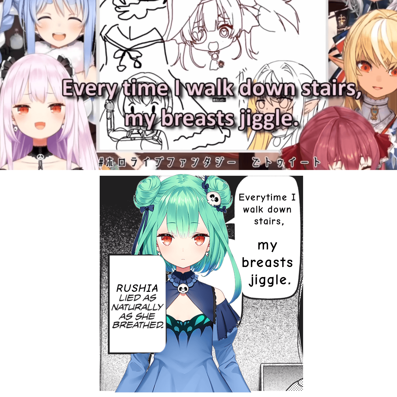 haha funny rushia boing boing meme Hololive