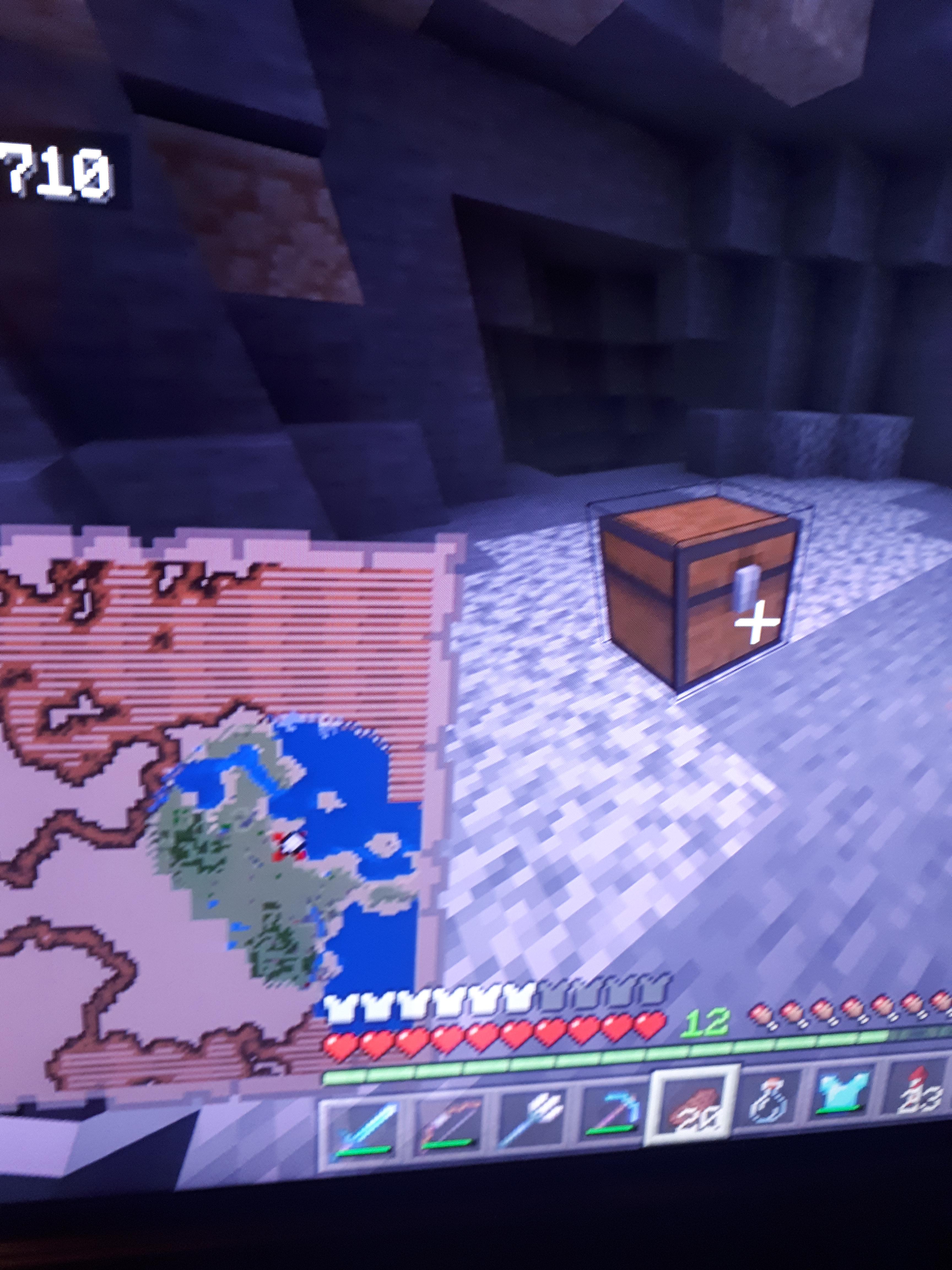This treasure chest i found was in the middle of this cave. r/Minecraft