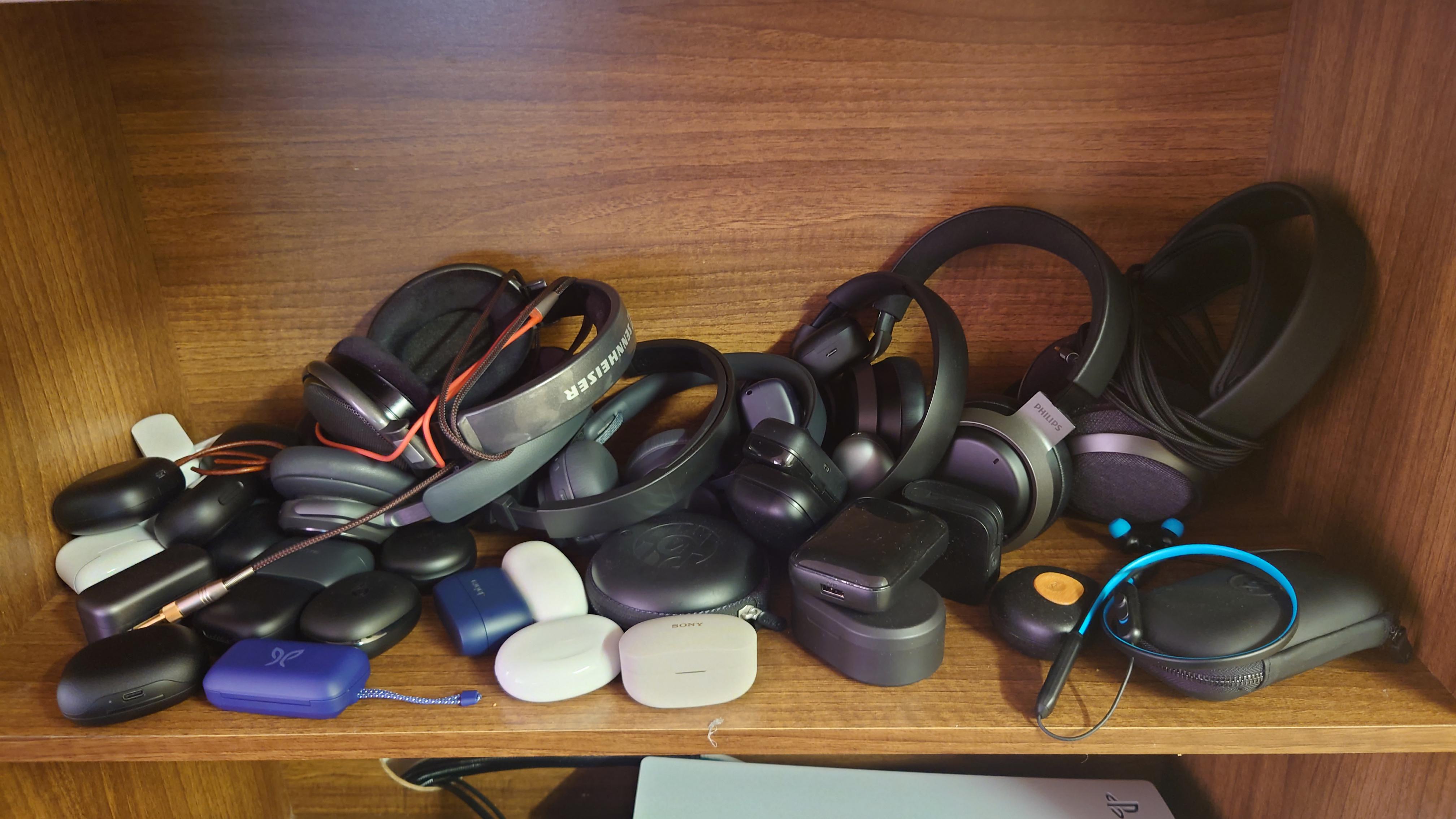 Headphone stands are overrated. Show me your headphone drawers/cases