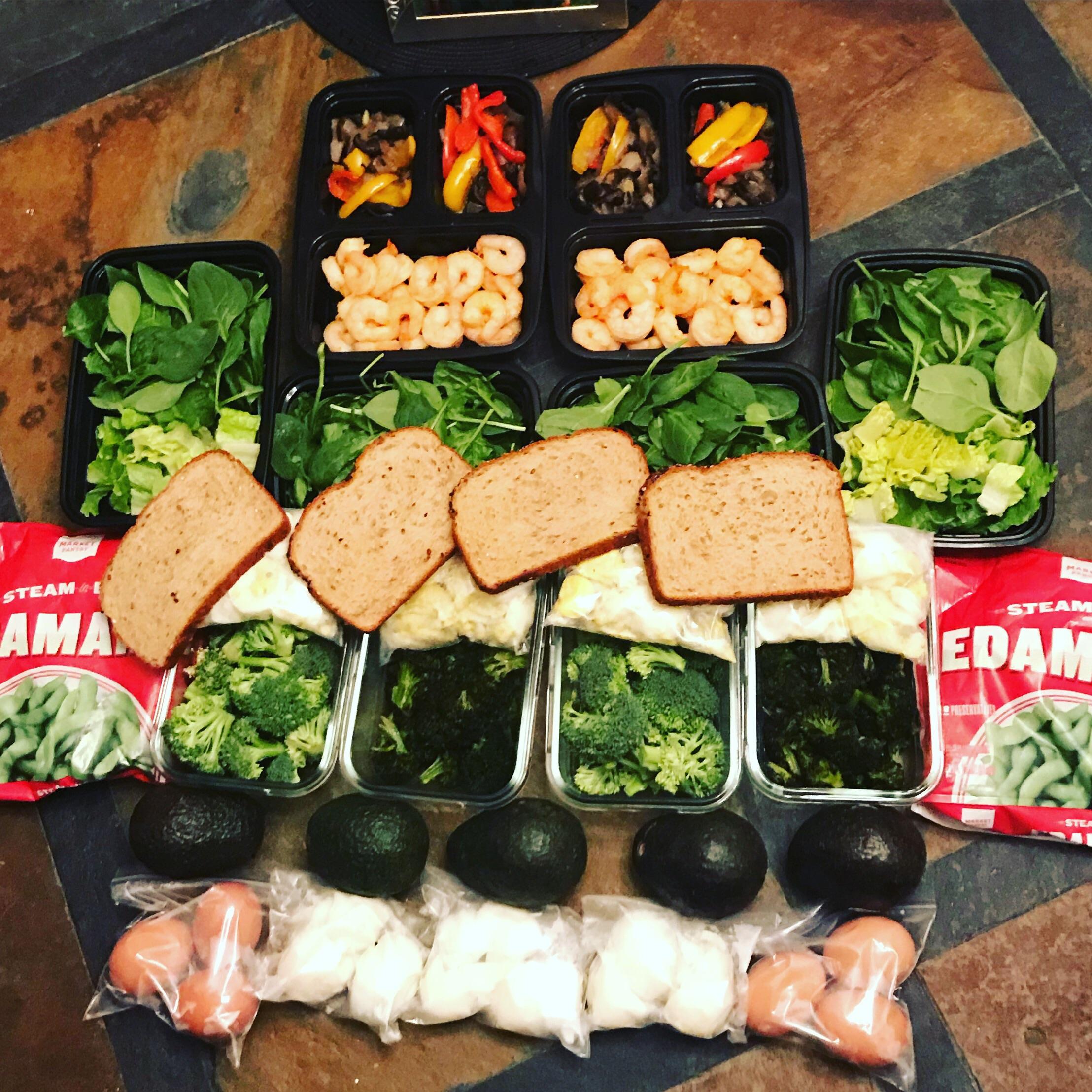 BreakfastEgg whites, Snack protein shake, Lunch eggs mixed with avocado , Eureka organic