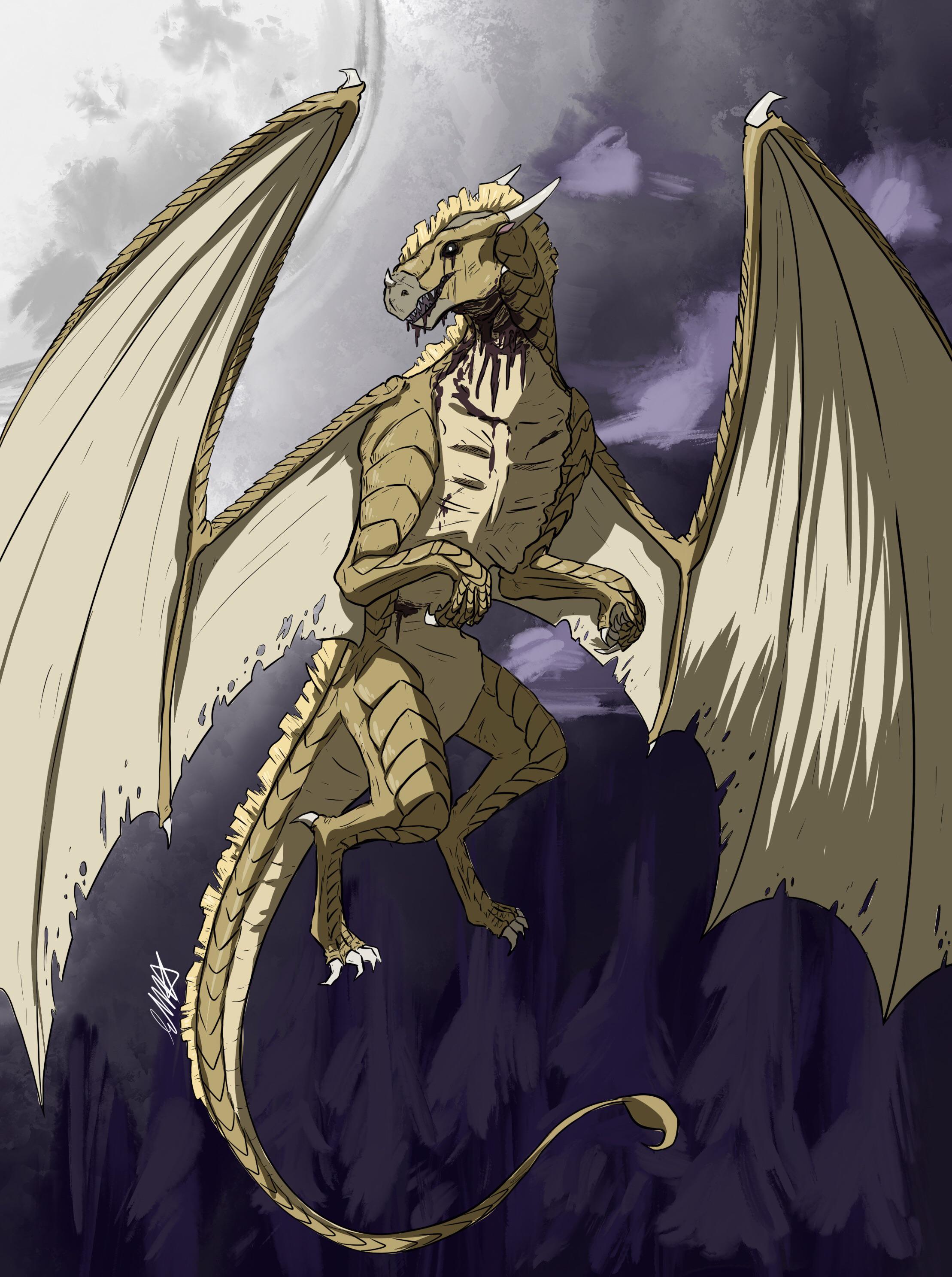 A zombie Sandwing I drew for a friend r/WingsOfFire