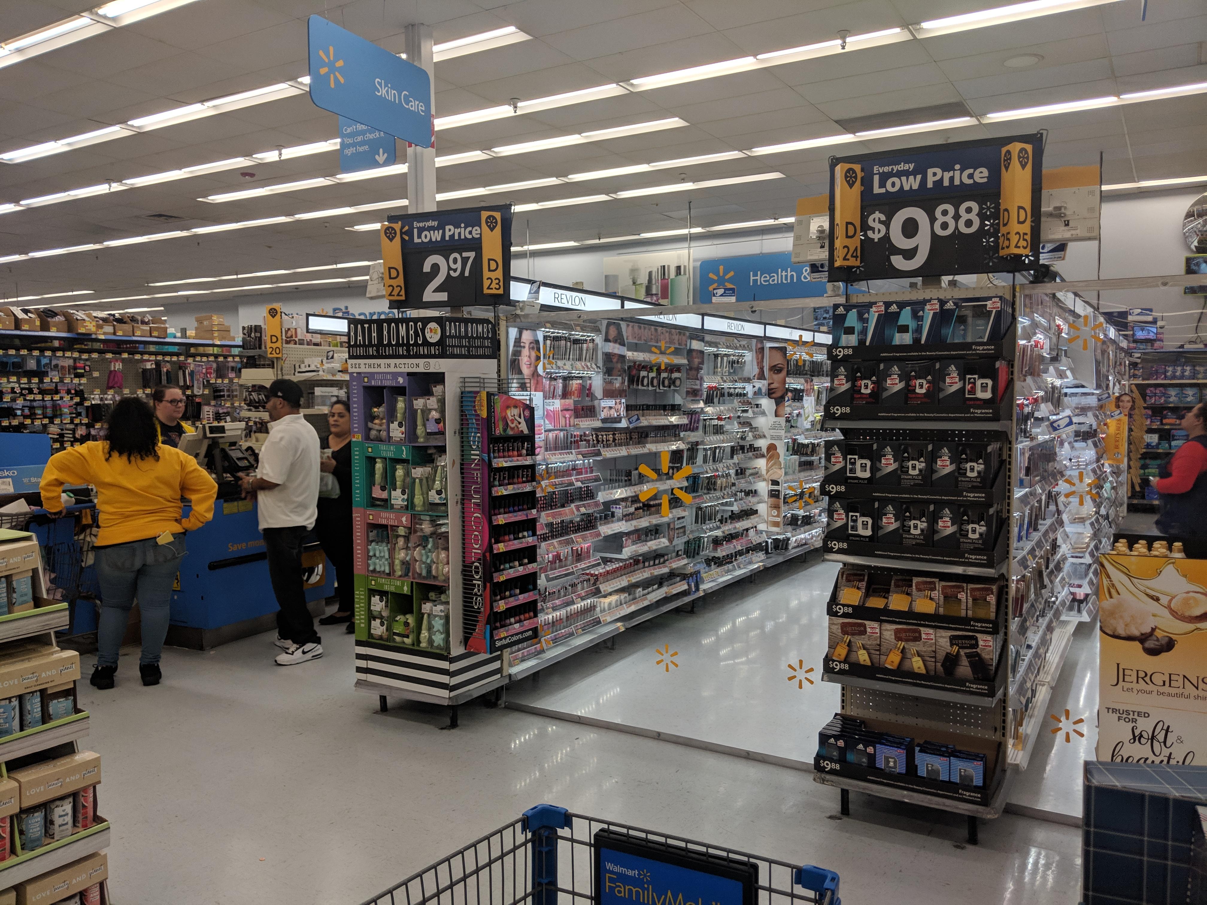 Theft at my local Walmart caused the cosmetic department to be