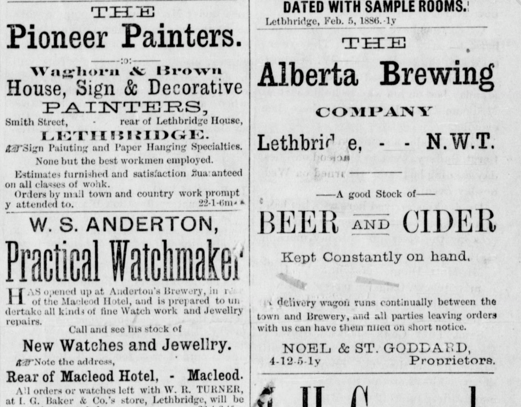 Southern Alberta breweries from 1886 r/AlbertaBeer