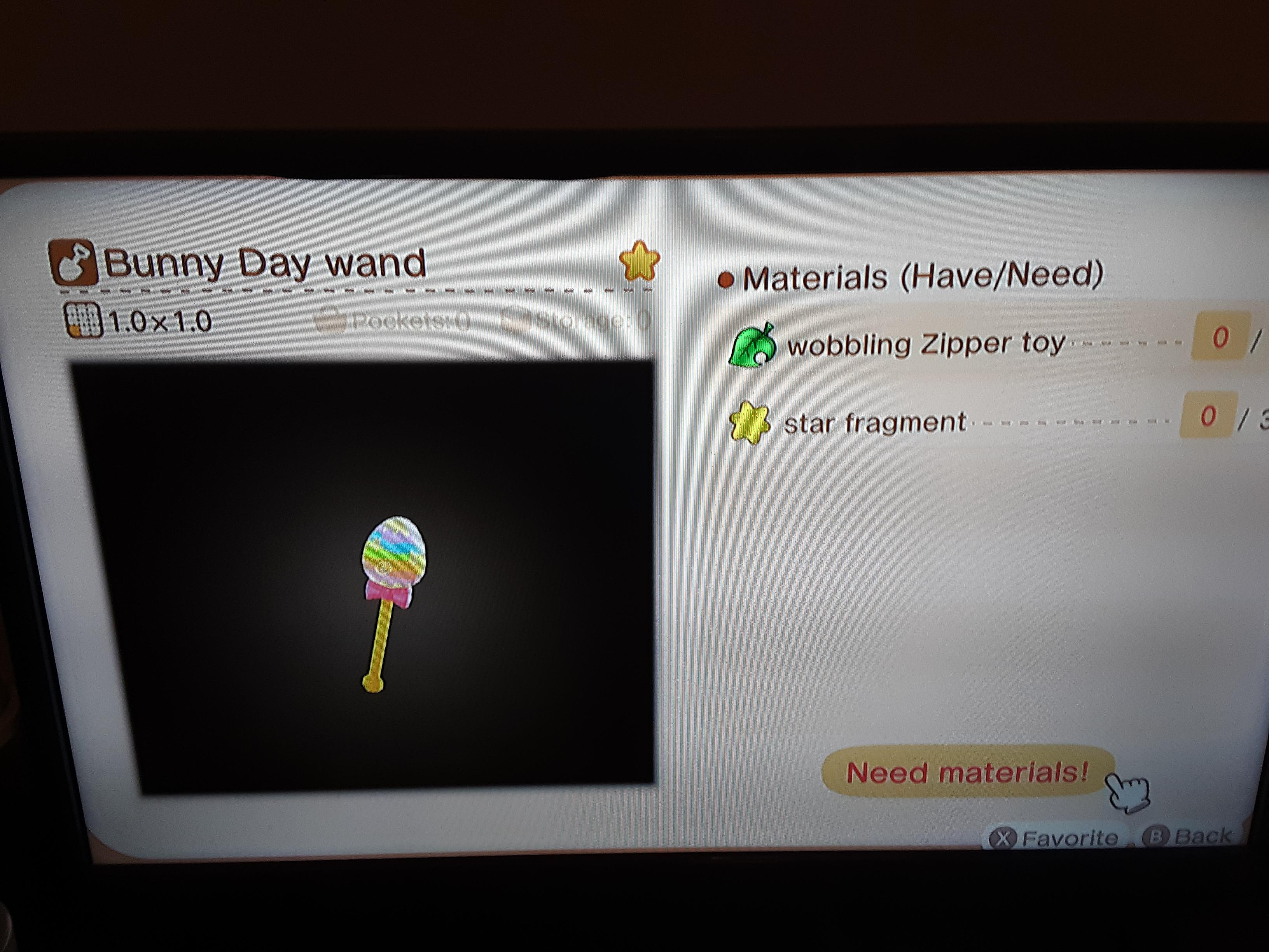 I got the bunny day wand recipe! I still need shooting stars but I got