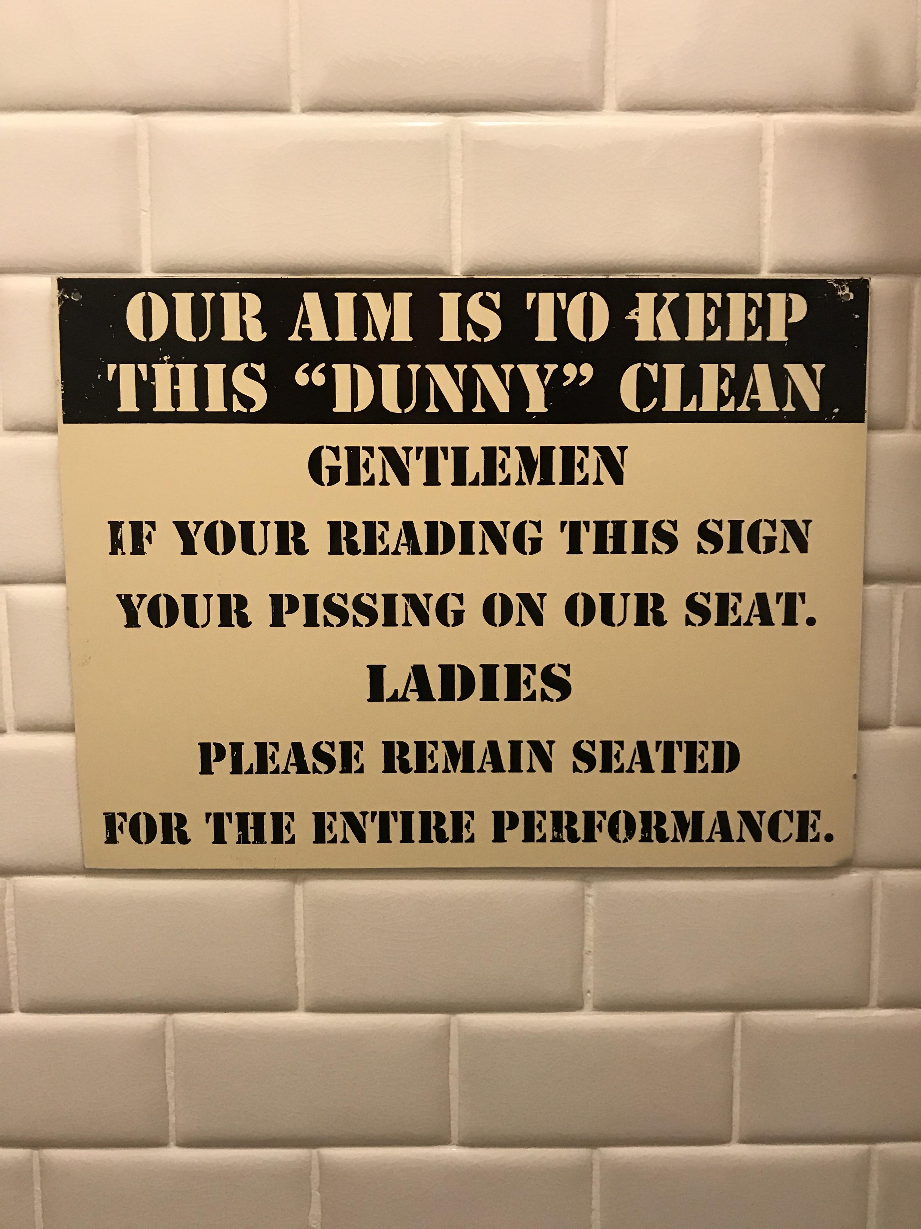 This take on unisex toilets in an Australian restaurant r