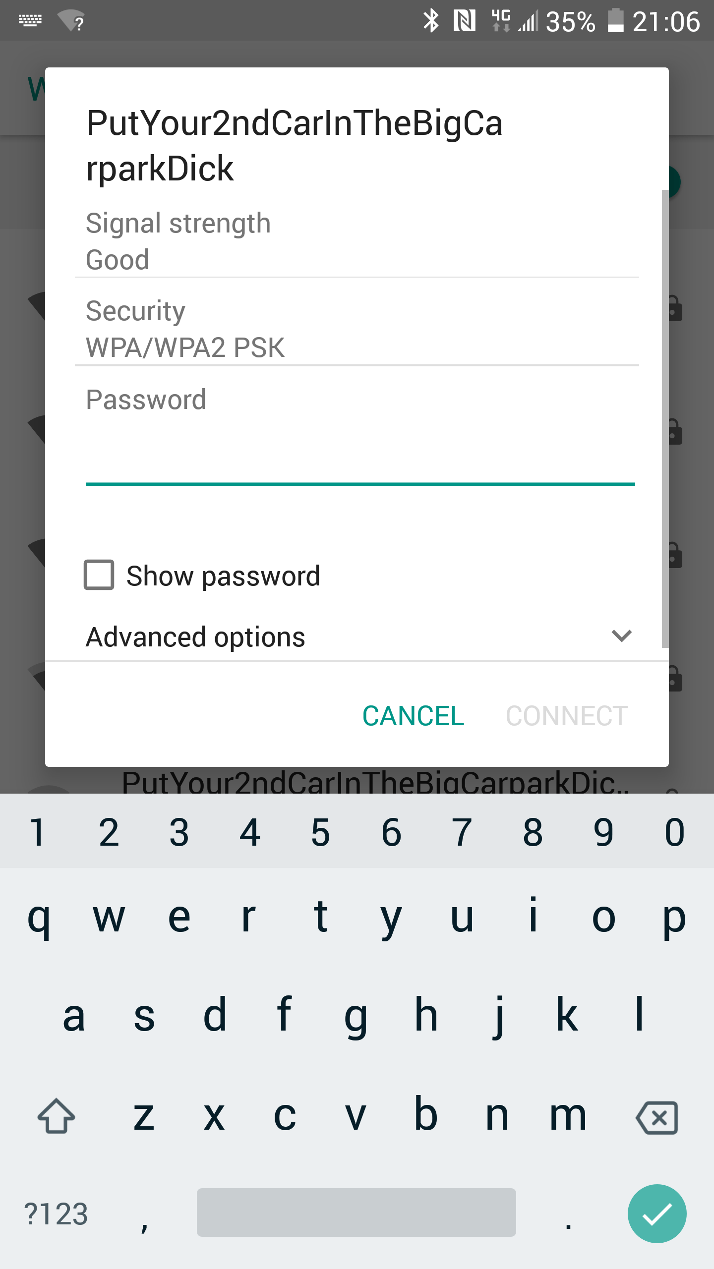 A WiFi password from my street... CasualUK