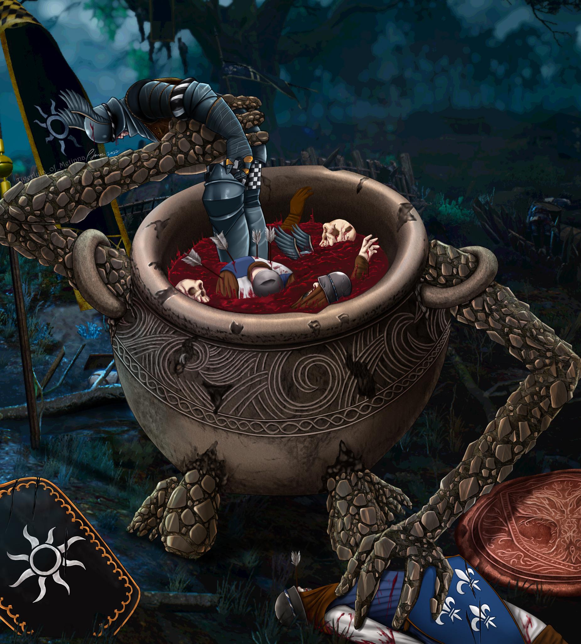 Witcher 3/Elden Ring Crossover Iron Fist Alexander in White Orchard