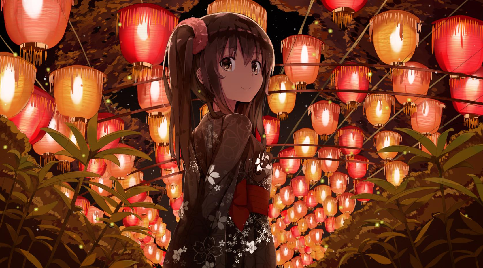 Under the Red Lanterns (Original) r/AnimeGirlsInKimonos