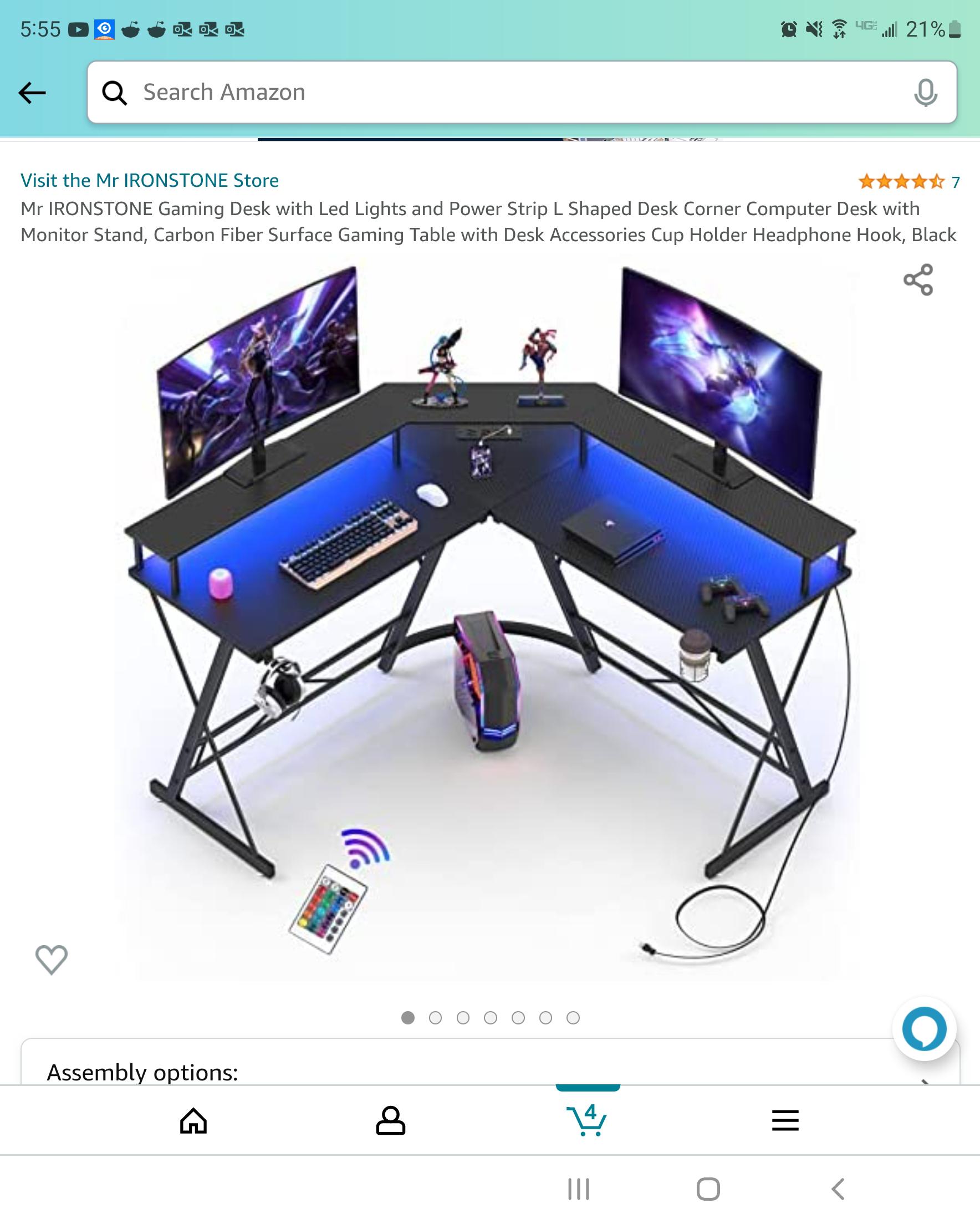 looking for new desk suggestions. Have large wide screen monitors so I