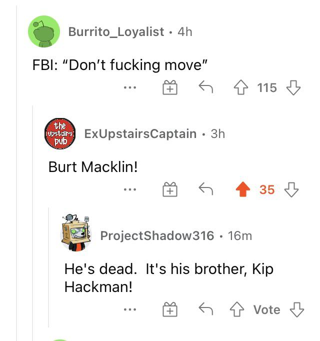 Burt Macklin you son of a bitch r/unexpectedpawnee