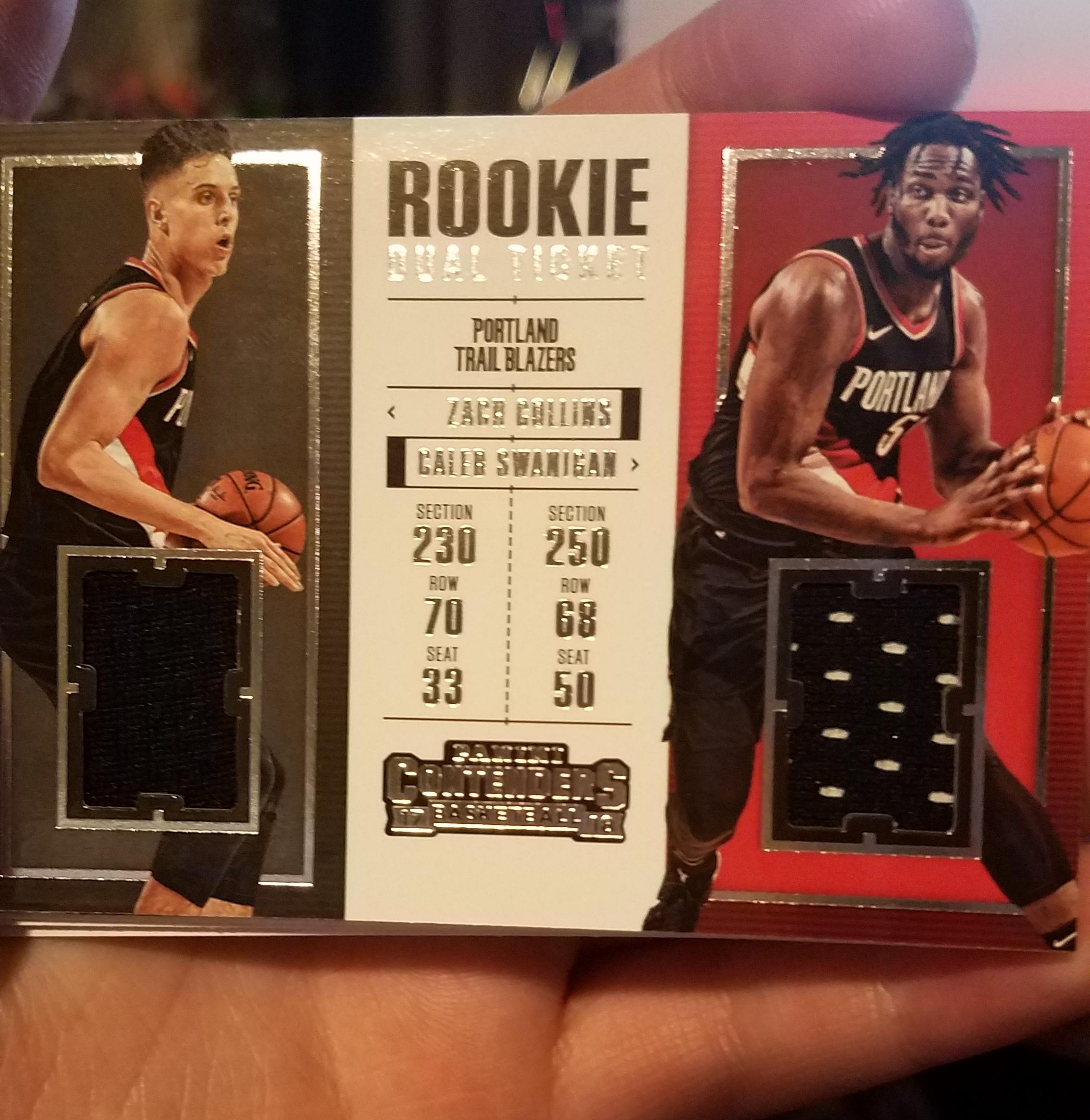 Pulled this awesome double jersey card of our two rookies tonight r/ripcity