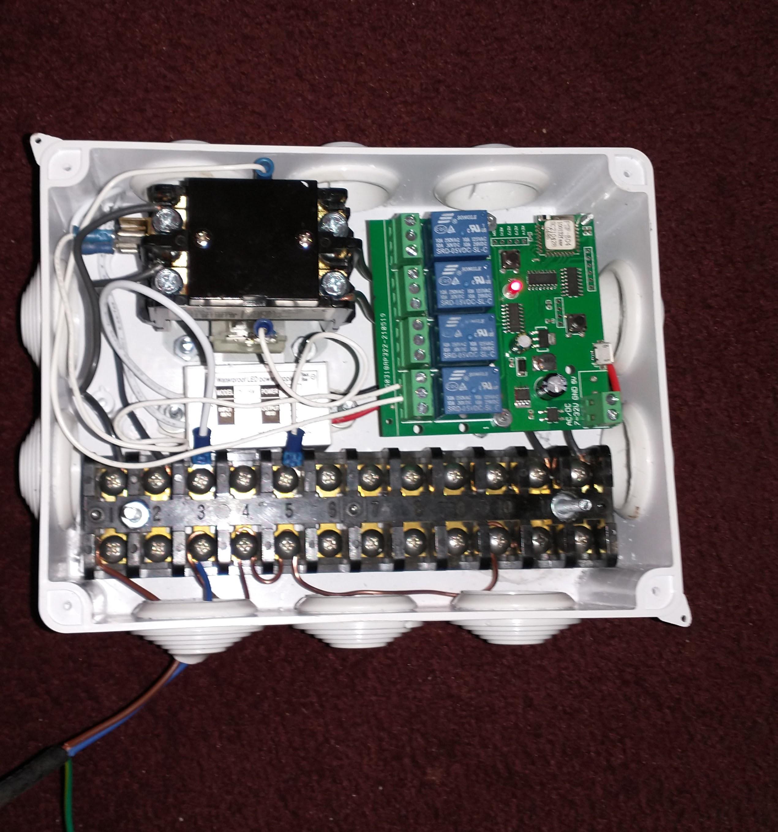 Had a left over wifi relay module, decided to roll my own hot water heater control. r