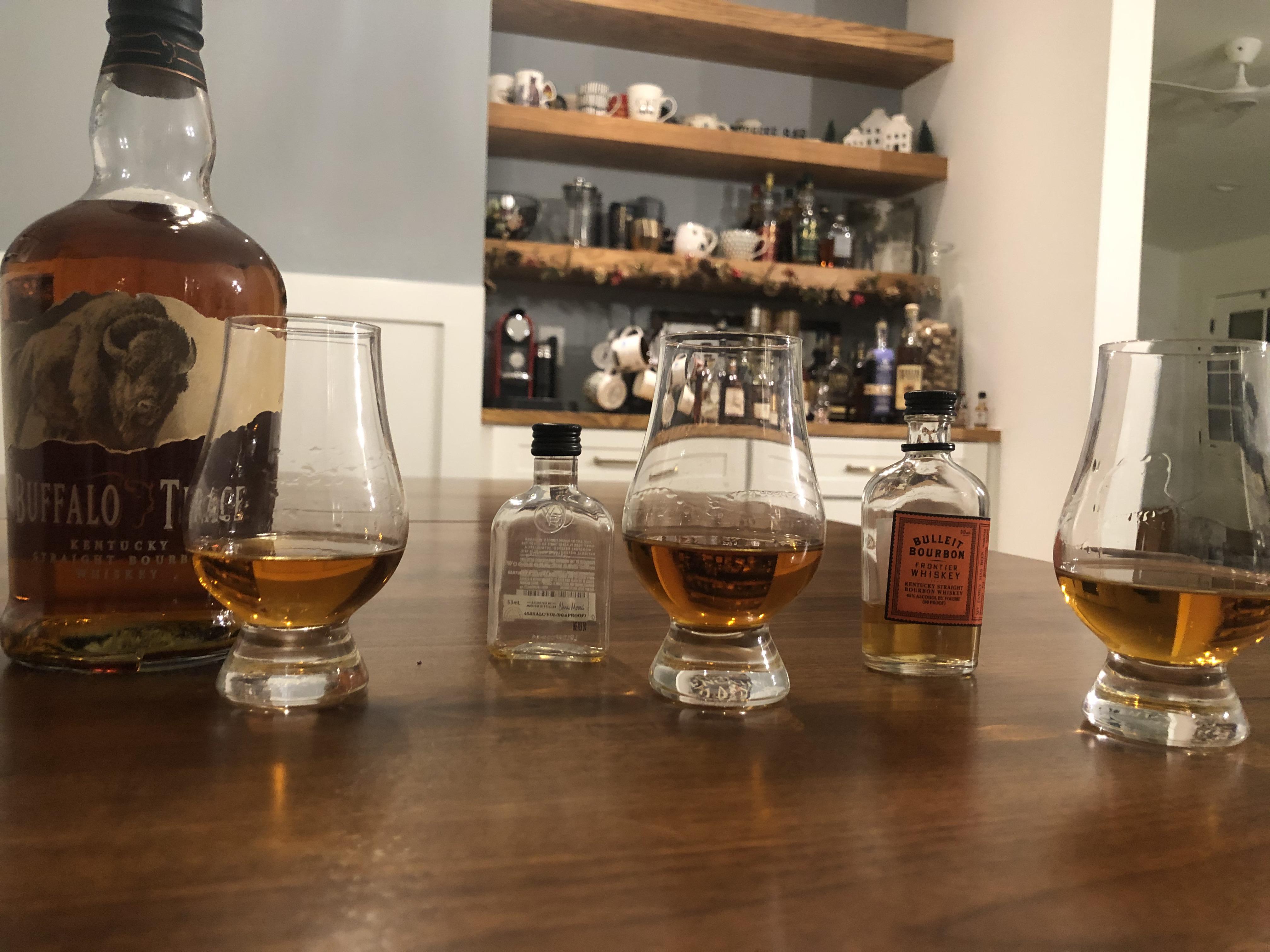 Review 1 Buffalo Trace vs Bulleit vs Woodford Reserve r/bourbon