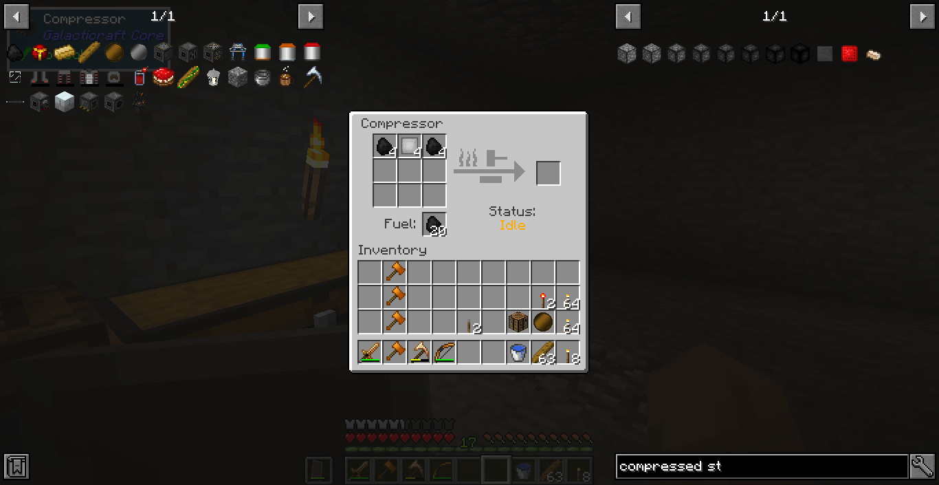Need Help Reddit! I am trying to get compressed steel in Galacticraft 1