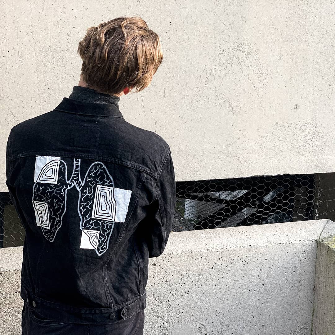 [ART] handpainted a black denim jacket r/streetwear