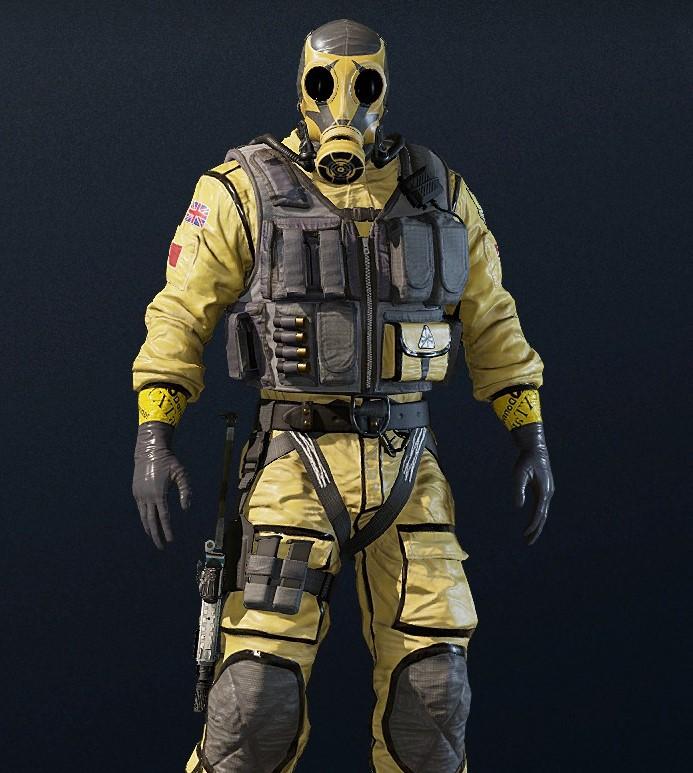 Smoke with Nuclear Headgear and Decontamination Uniform, the perfect