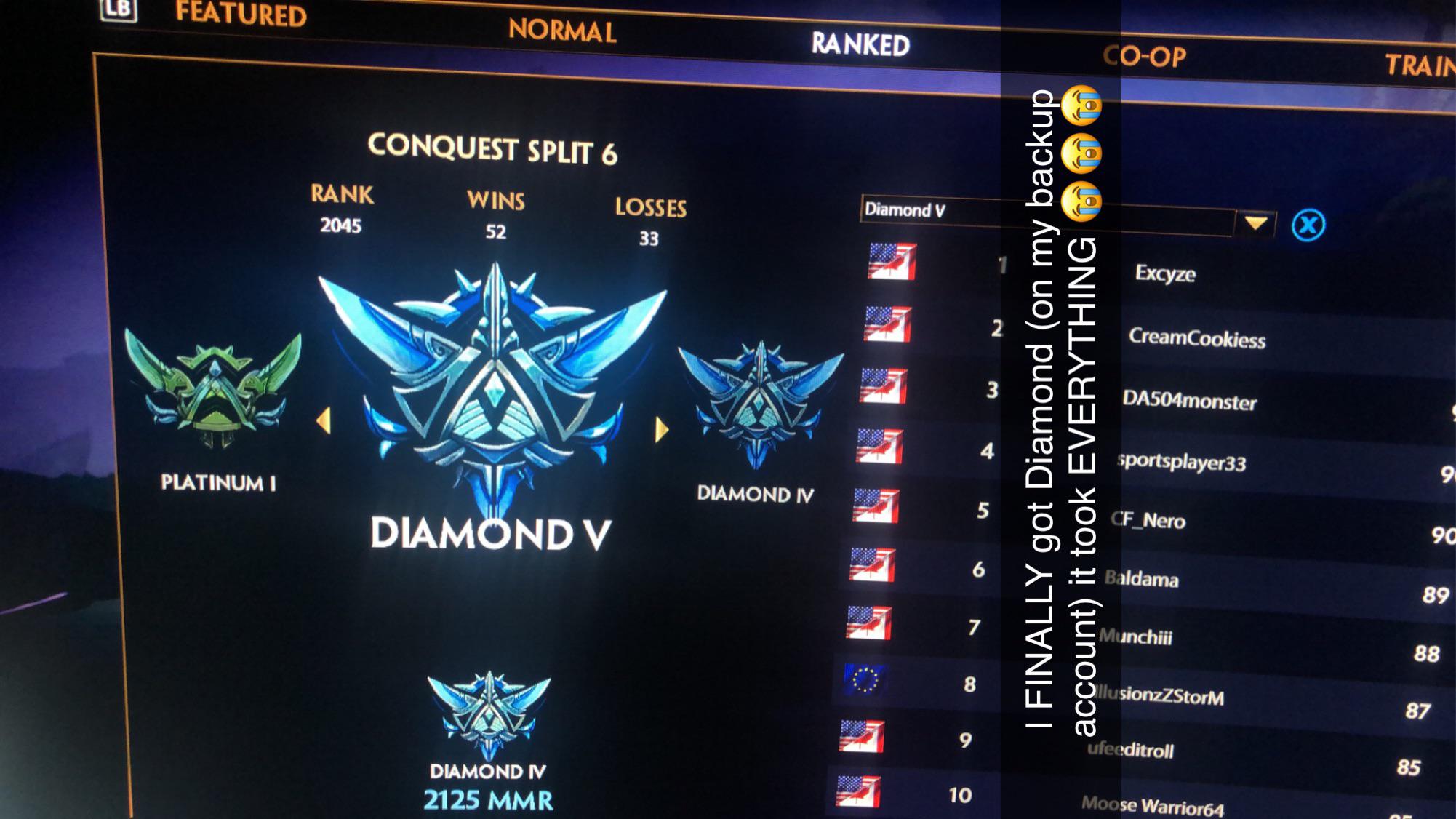 Diamond rank finally after over 1,000 hours played 😭💎 r/Smite