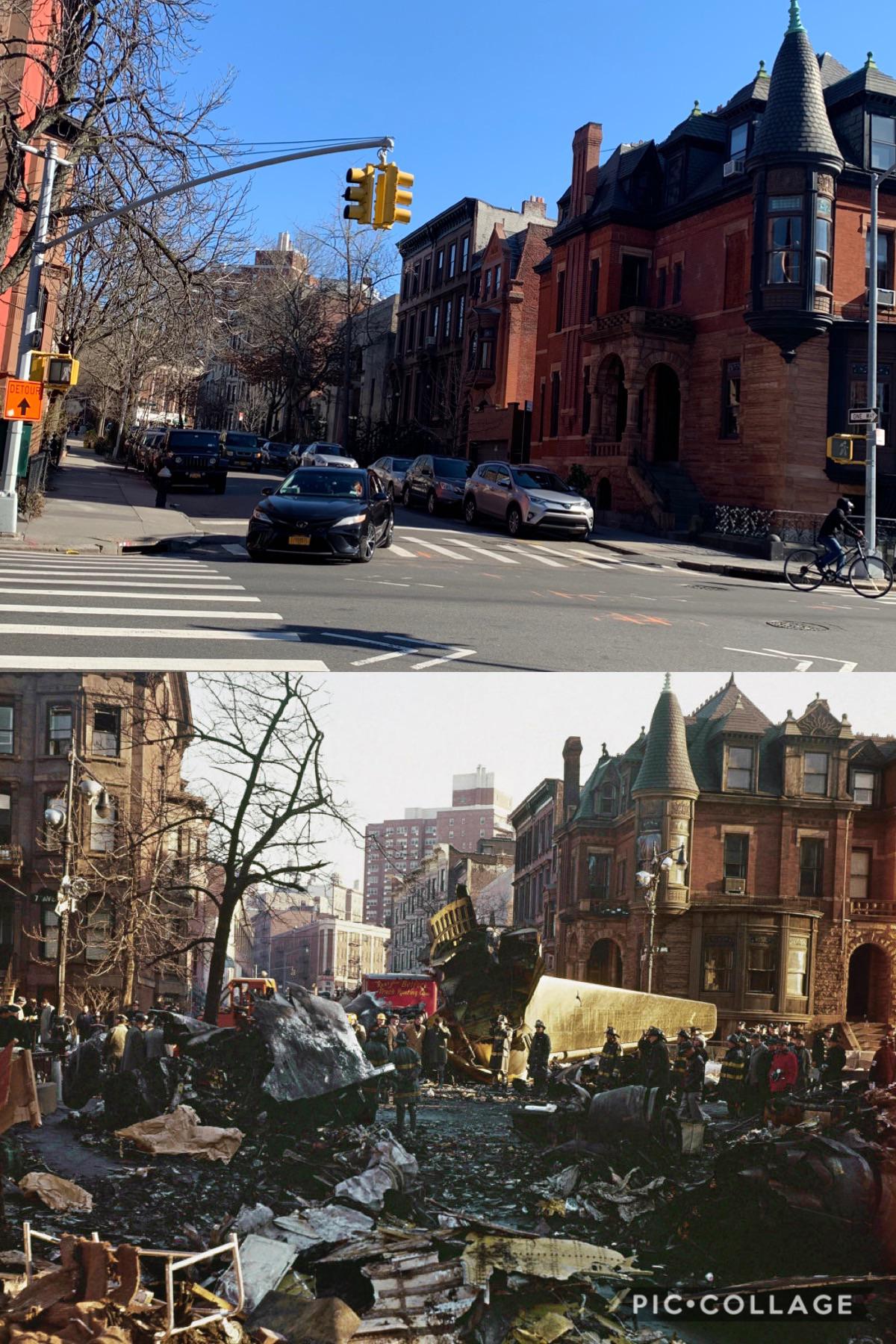 Plane crash Brooklyn, New York. Sterling Place & 7th Ave. 2020/1960