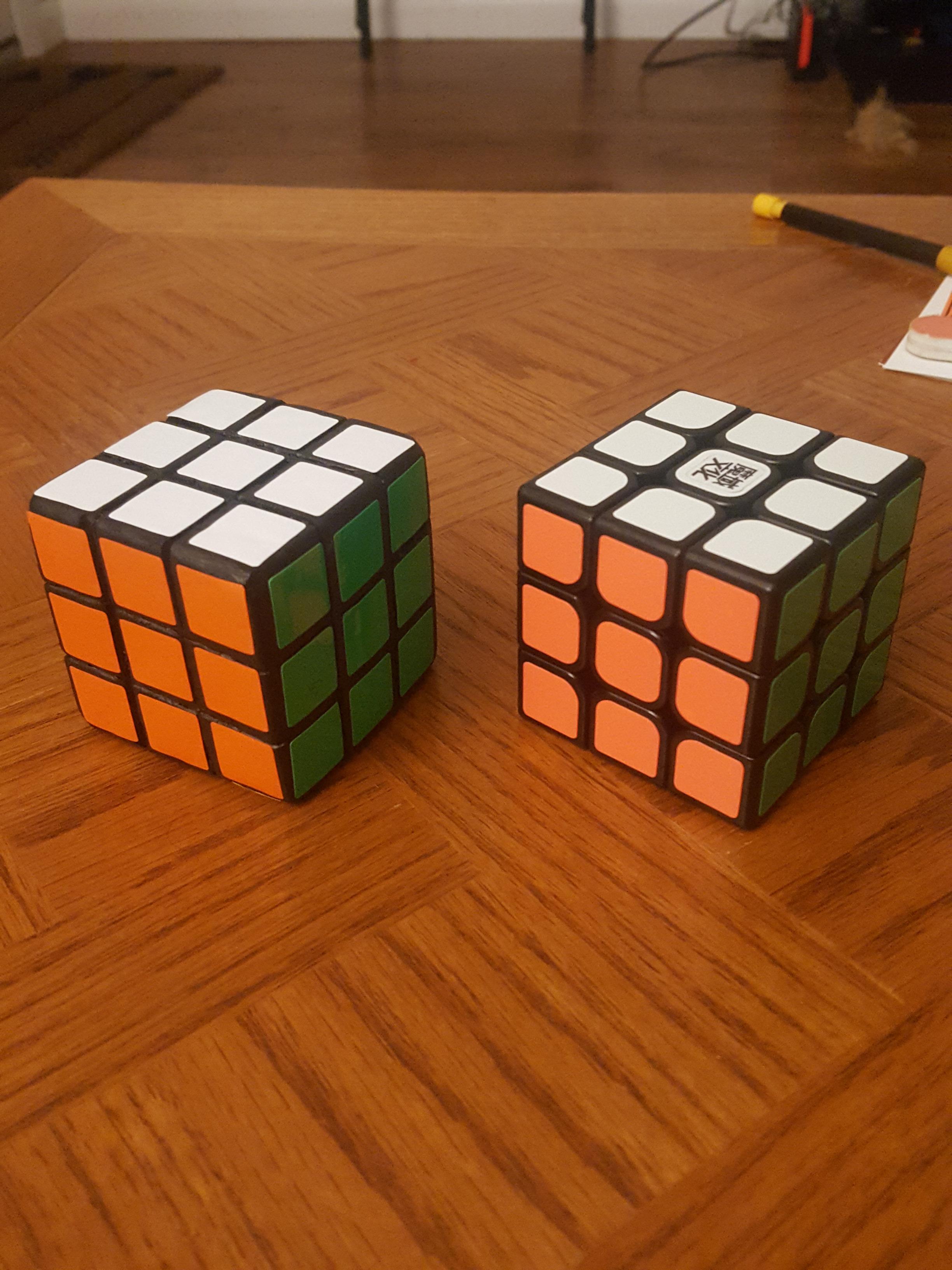 "Carved" a fake cube, painted it, notched the layers with a chisel, and