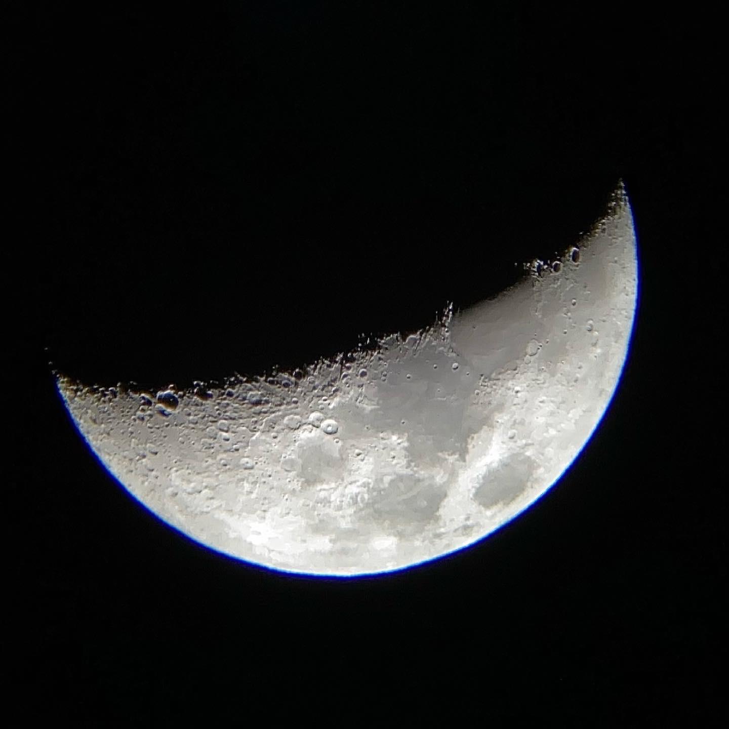 The moon over Big Bend on the first night of spring 2021. Taken with an