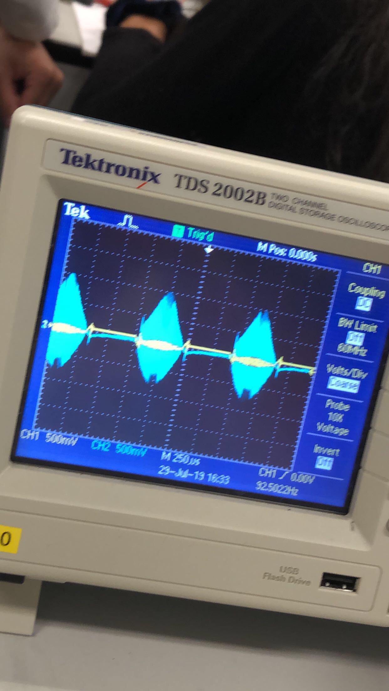 Oscilloscope Lab in Physics class had some interesting designs r