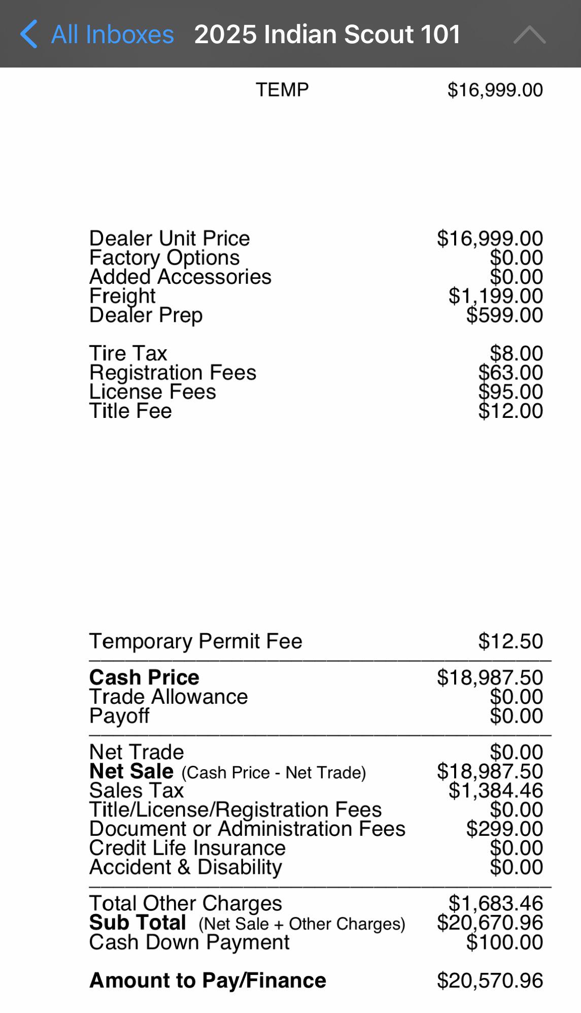 New 101 Scout dealer charges r/IndianMotorcycle
