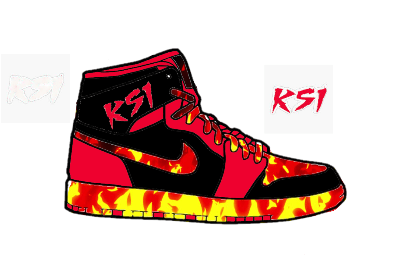I MADE KSI THESE FIRE SHOES ;) r/Sidemen