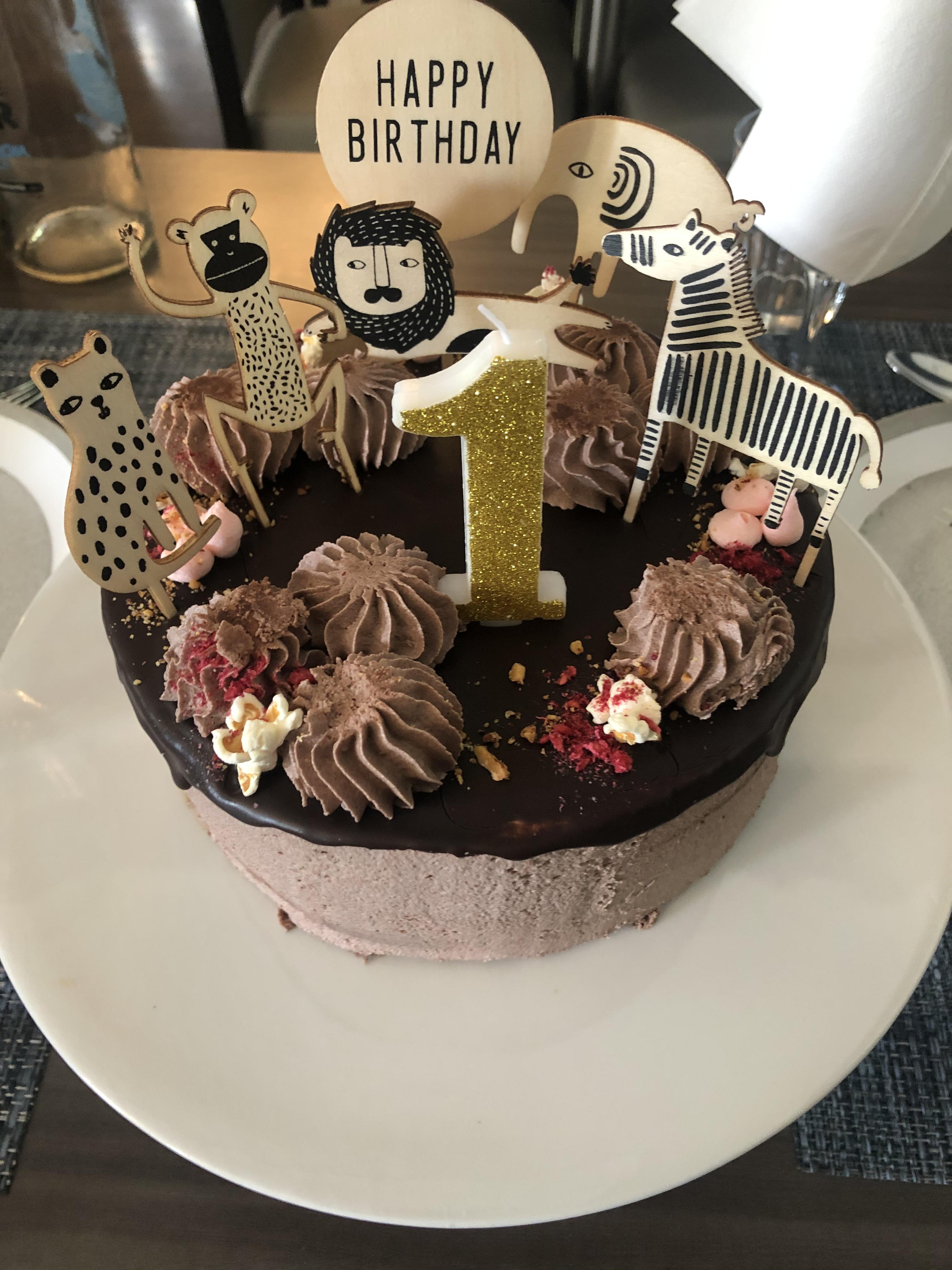 Cheesecake shop vegan chocolate cake with toppers from Kmart. Opinion